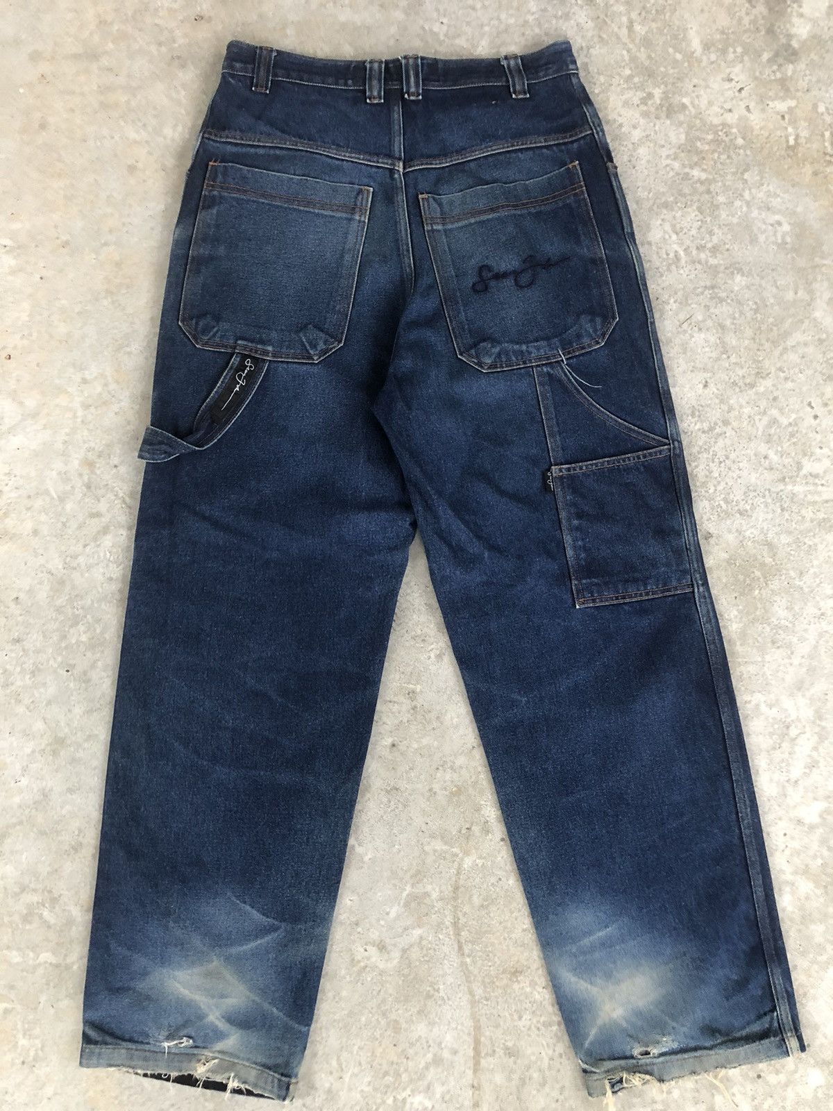 Sean John Vintage Sean John Baggy Jeans Embroidered Carpenter Hip Hop Size US 31 - 2 Thumbnail