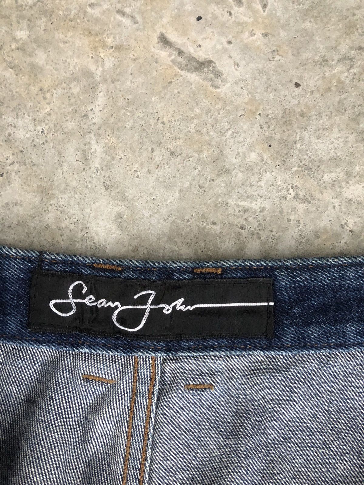 Sean John Vintage Sean John Baggy Jeans Embroidered Carpenter Hip Hop Size US 31 - 12 Thumbnail
