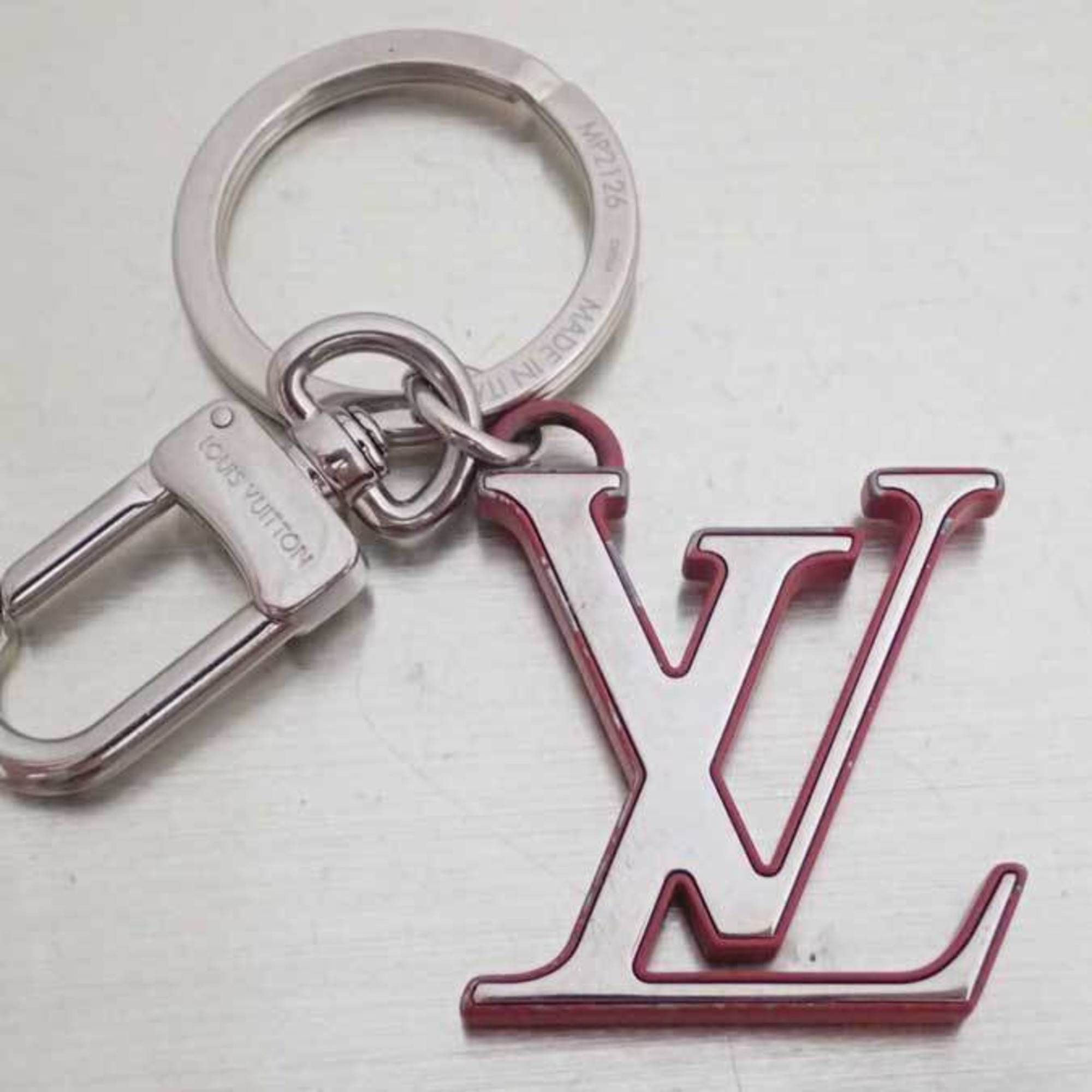 Louis Vuitton Keyring Keychain M67376 Kaleido V Padlock Silver