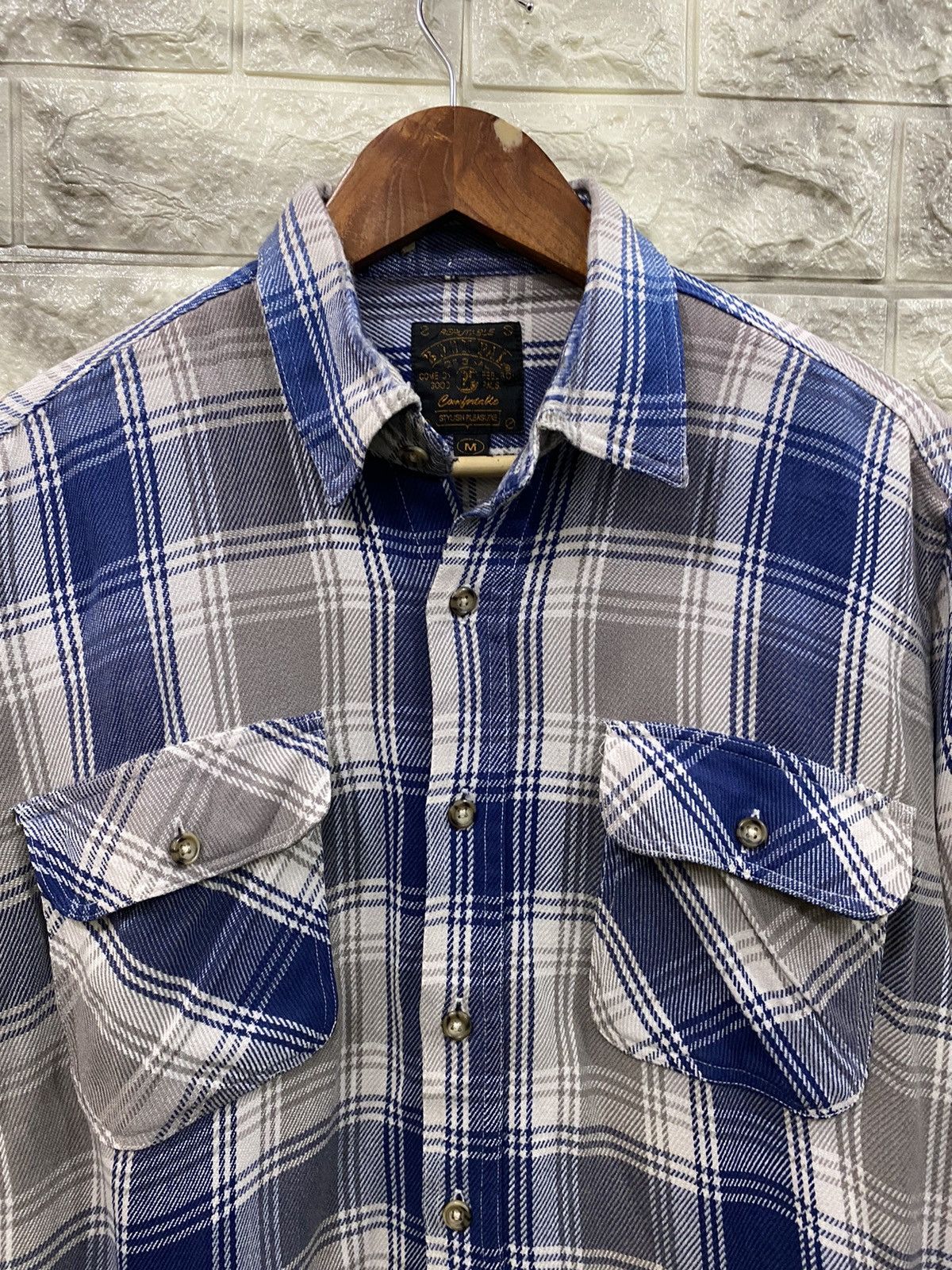 Flannel × Vintage Vintage Boon Pat Button Flannel Size US M / EU 48-50 / 2 - 2 Thumbnail