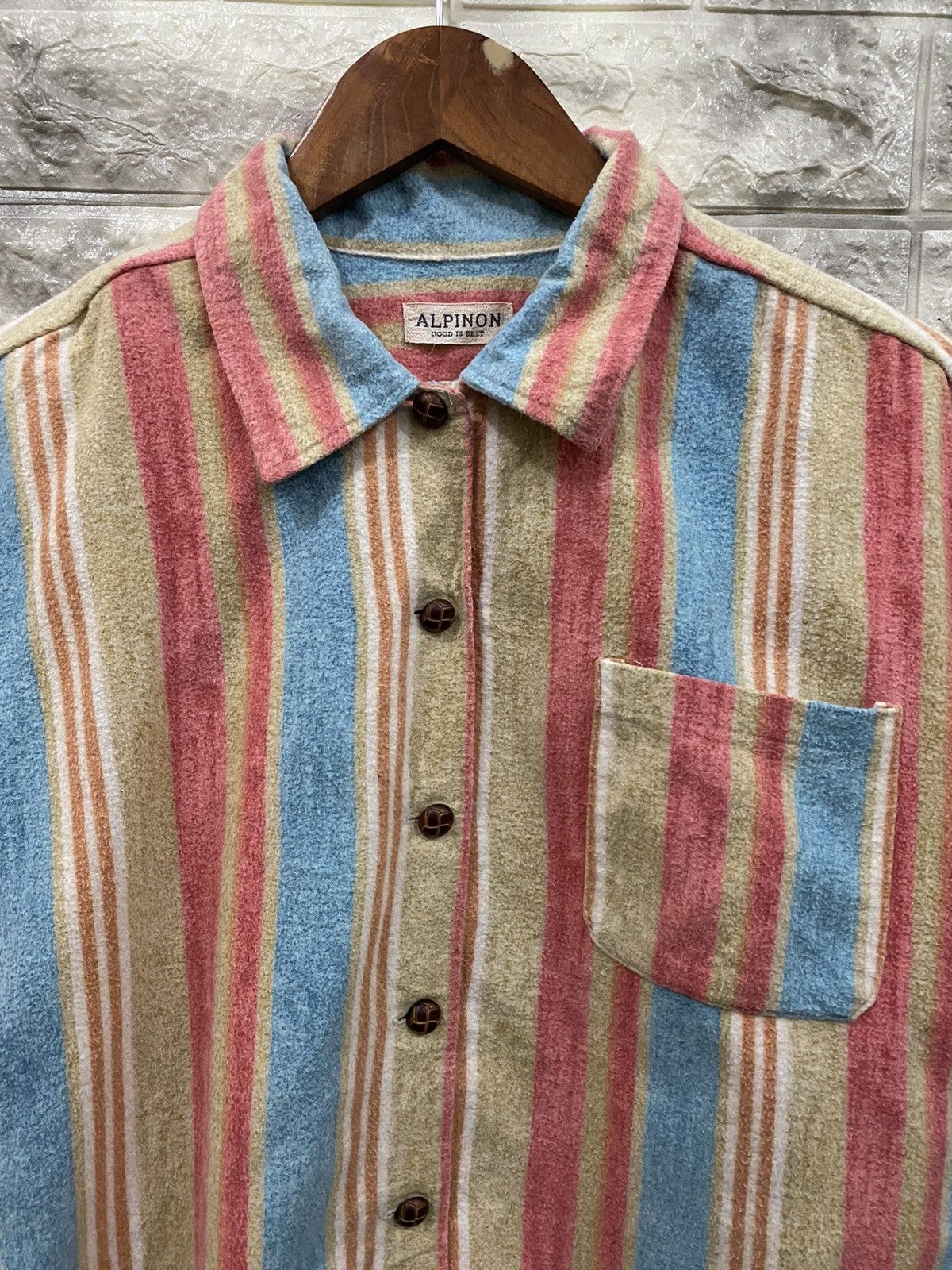 Vintage Alpinon Button Shirt Nice Design