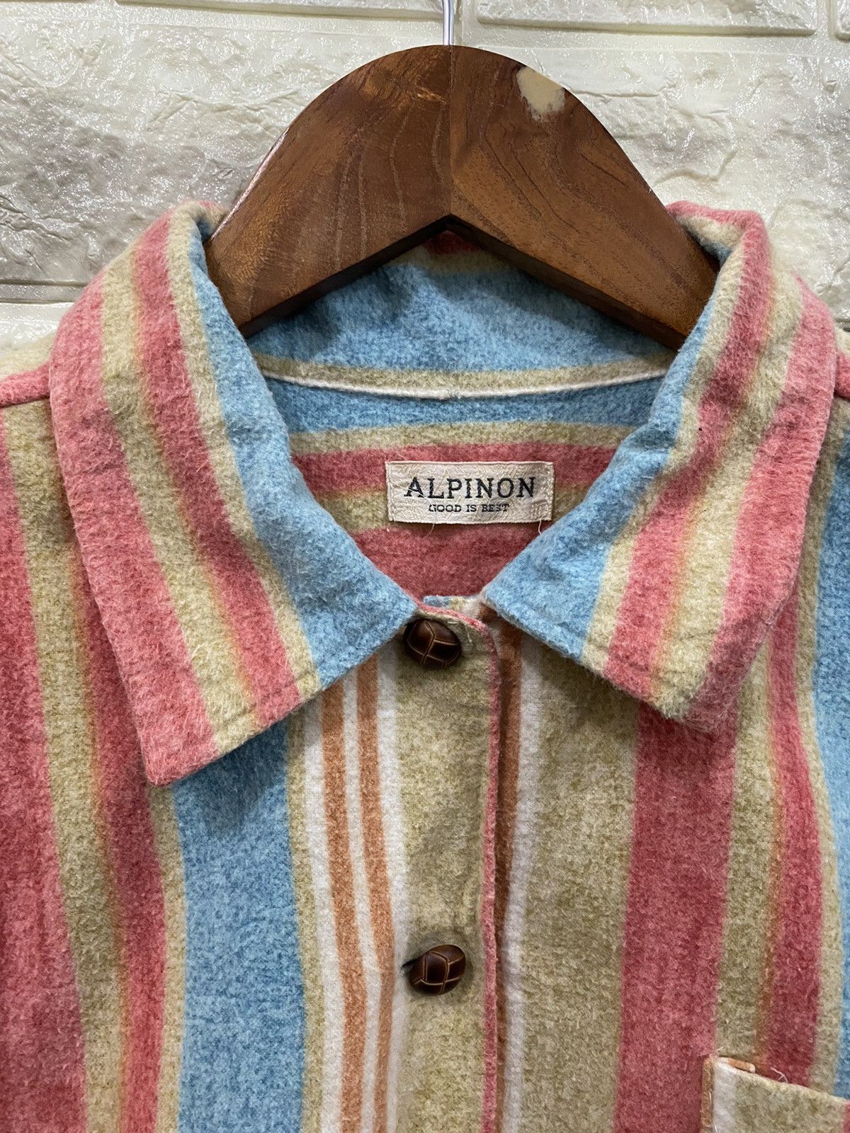 Vintage Alpinon Button Shirt Nice Design