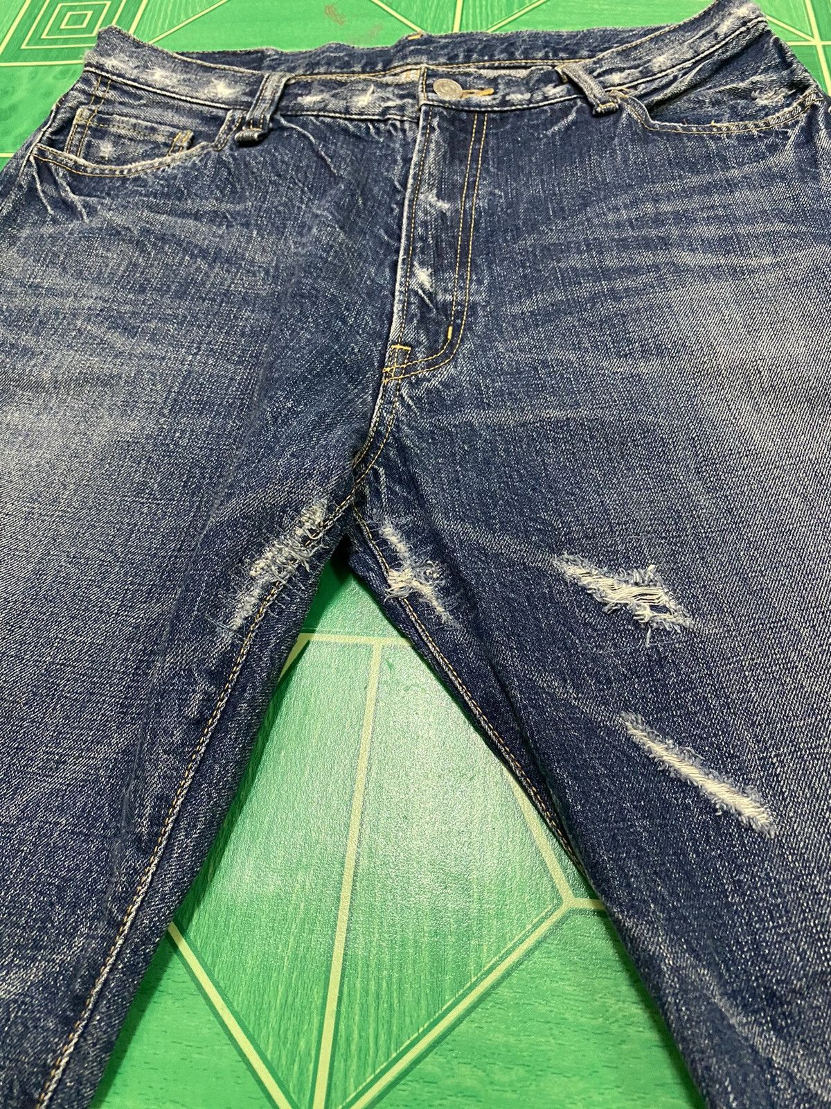 Hysteric Glamour × Sophnet. × uniform experiment SOPHNET Distressed Designed Denim Jeans Size US 32 / EU 48 - 12 Thumbnail
