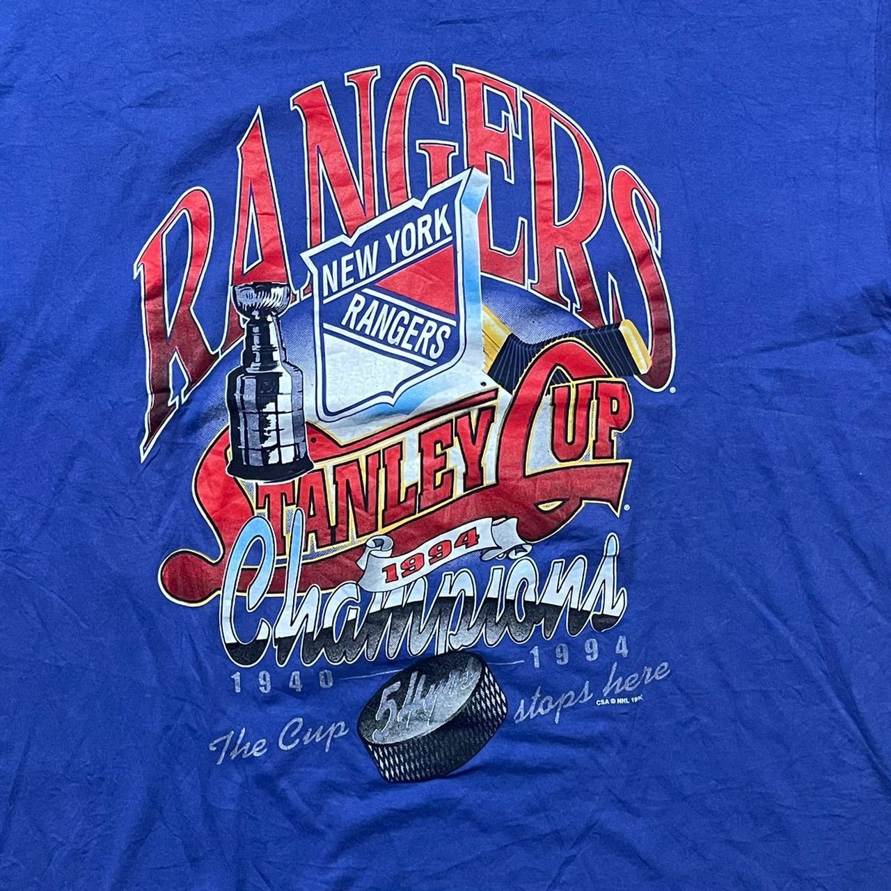 Vintage 90's 1994 NHL New York Rangers Stanley Cup