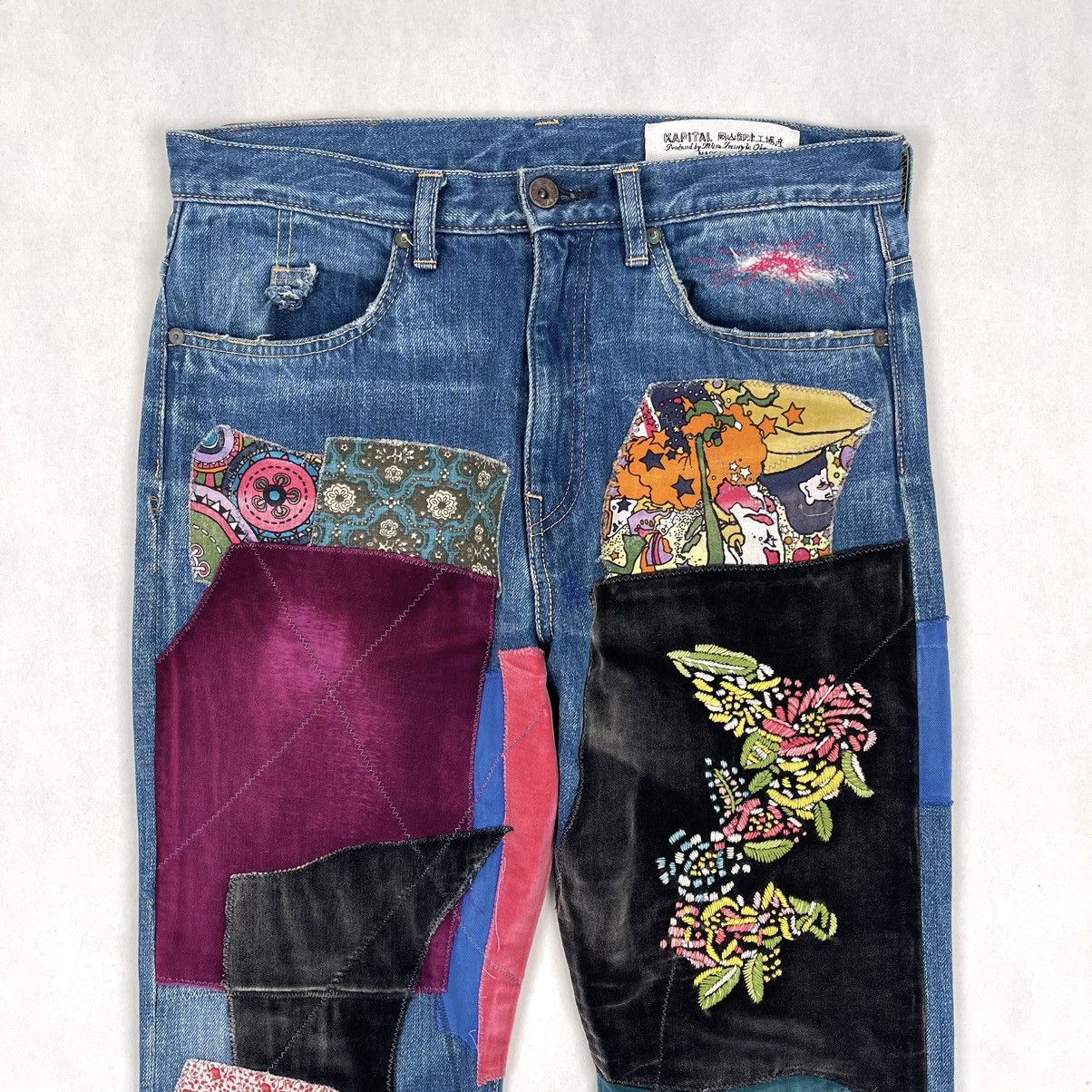 Kapital Kountry FW14 Psychedelic Denim Jeans Size US 30 / EU 46 - 4 Thumbnail