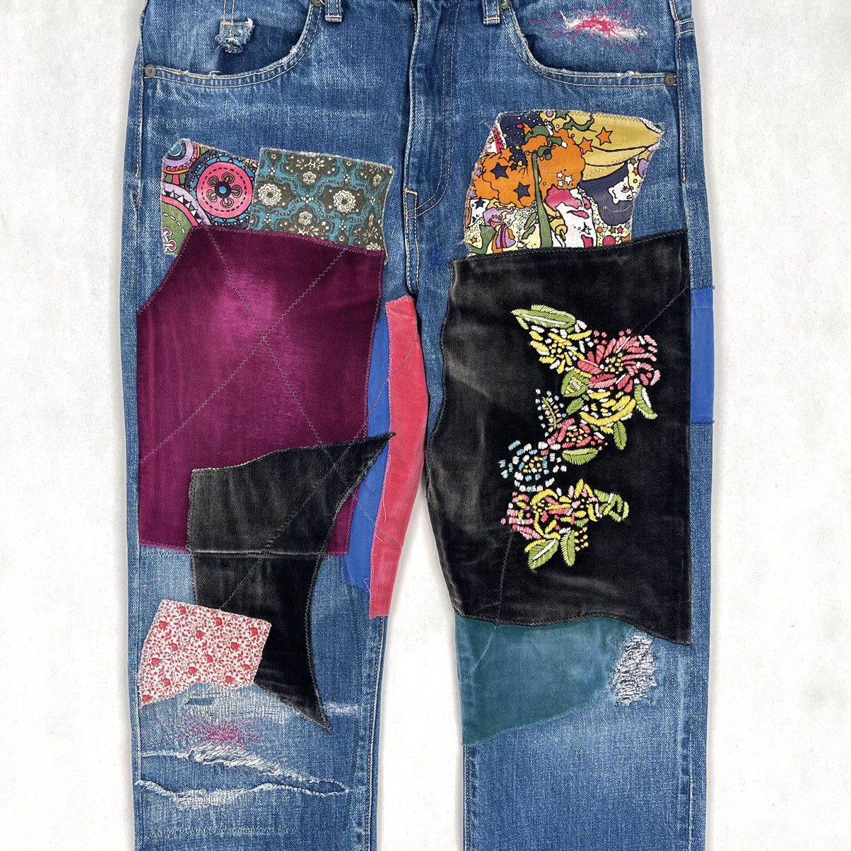 Kapital Kountry FW14 Psychedelic Denim Jeans Size US 30 / EU 46 - 5 Thumbnail