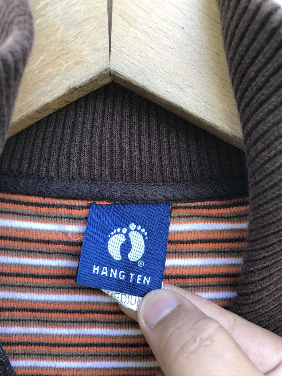 Hang Ten Hang Ten Striped Zipper Sweater Size US M / EU 48-50 / 2 - 3 Thumbnail