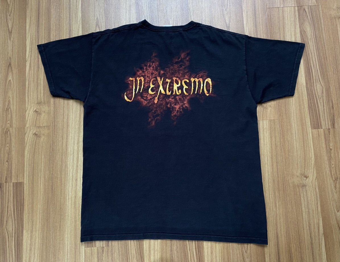 Band Tees Vintage Y2K In Extremo T Shirt Tee Rammstein Slipknot Size US XL / EU 56 / 4 - 4 Thumbnail