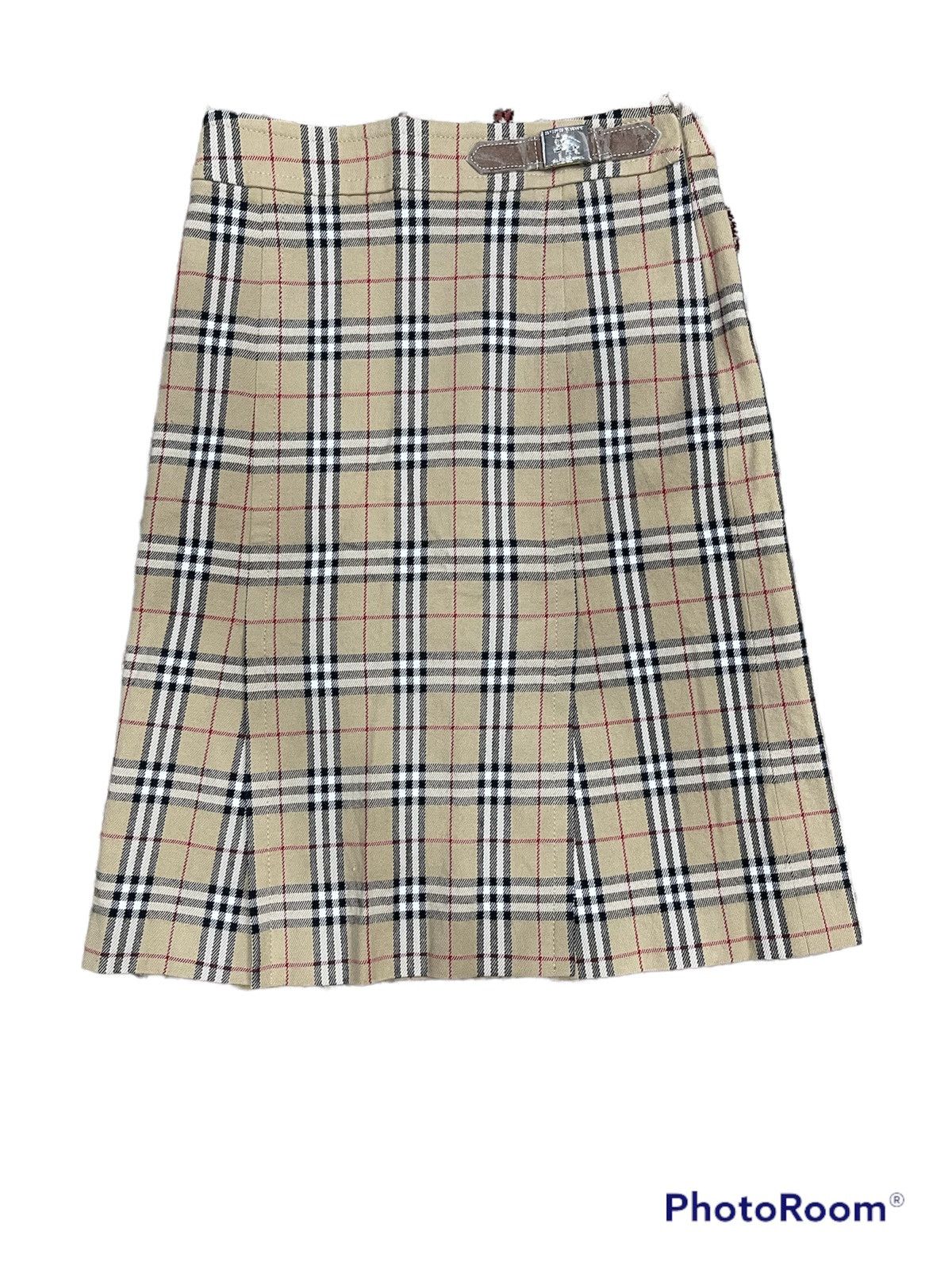 Burberry × Designer Burberry Novacheck Midi Skirt Size XS / US 0-2 / IT 36-38 - 1 Thumbnail