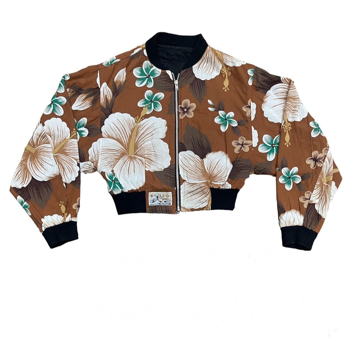 Designer × Kenzo × Vintage Kenzo Cropped Floral Reversible Jacket Size ONE SIZE - 1 Thumbnail