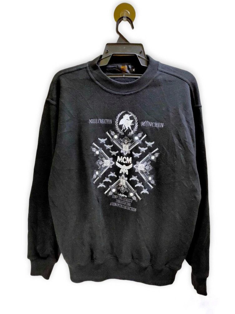 MCM × Vintage Vintage MCM Embroidered Logo Sweatshirt #M21030201 Size US M / EU 48-50 / 2 - 1 Thumbnail