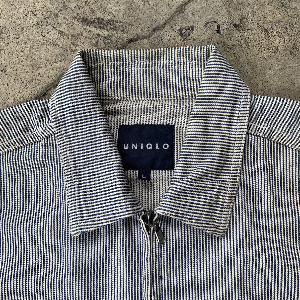 Japanese Brand × Uniqlo × Vintage Uniqlo striped light jacket workwear workers style jacket Size US L / EU 52-54 / 3 - 5 Thumbnail