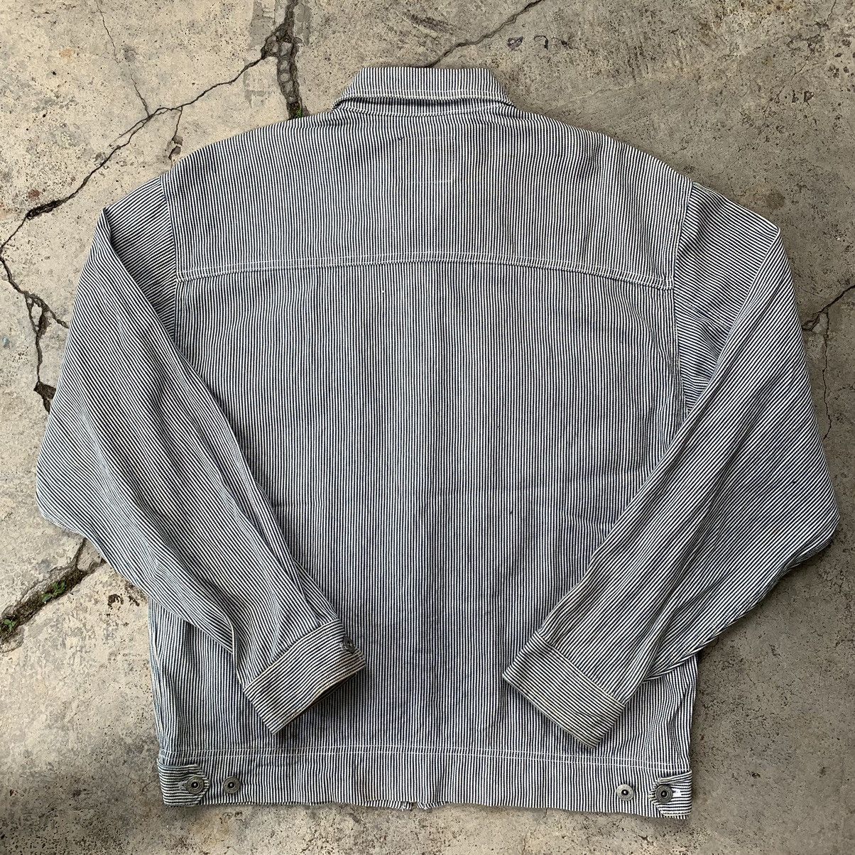 Japanese Brand × Uniqlo × Vintage Uniqlo striped light jacket workwear workers style jacket Size US L / EU 52-54 / 3 - 2 Thumbnail