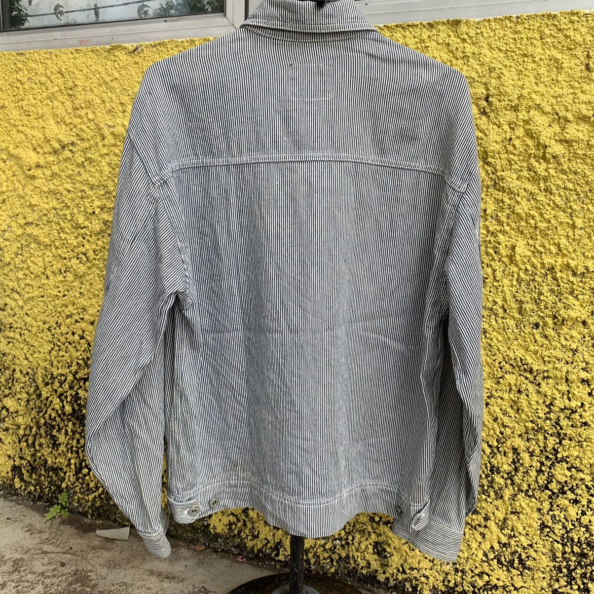 Japanese Brand × Uniqlo × Vintage Uniqlo striped light jacket workwear workers style jacket Size US L / EU 52-54 / 3 - 4 Thumbnail