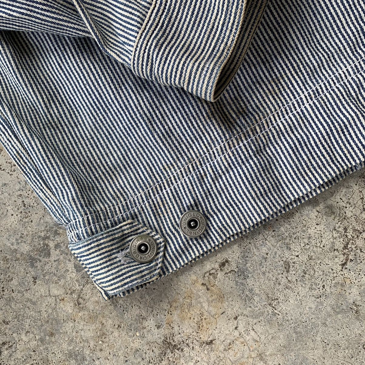 Japanese Brand × Uniqlo × Vintage Uniqlo striped light jacket workwear workers style jacket Size US L / EU 52-54 / 3 - 14 Thumbnail