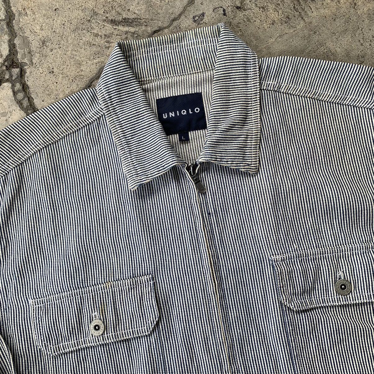 Japanese Brand × Uniqlo × Vintage Uniqlo striped light jacket workwear workers style jacket Size US L / EU 52-54 / 3 - 10 Thumbnail