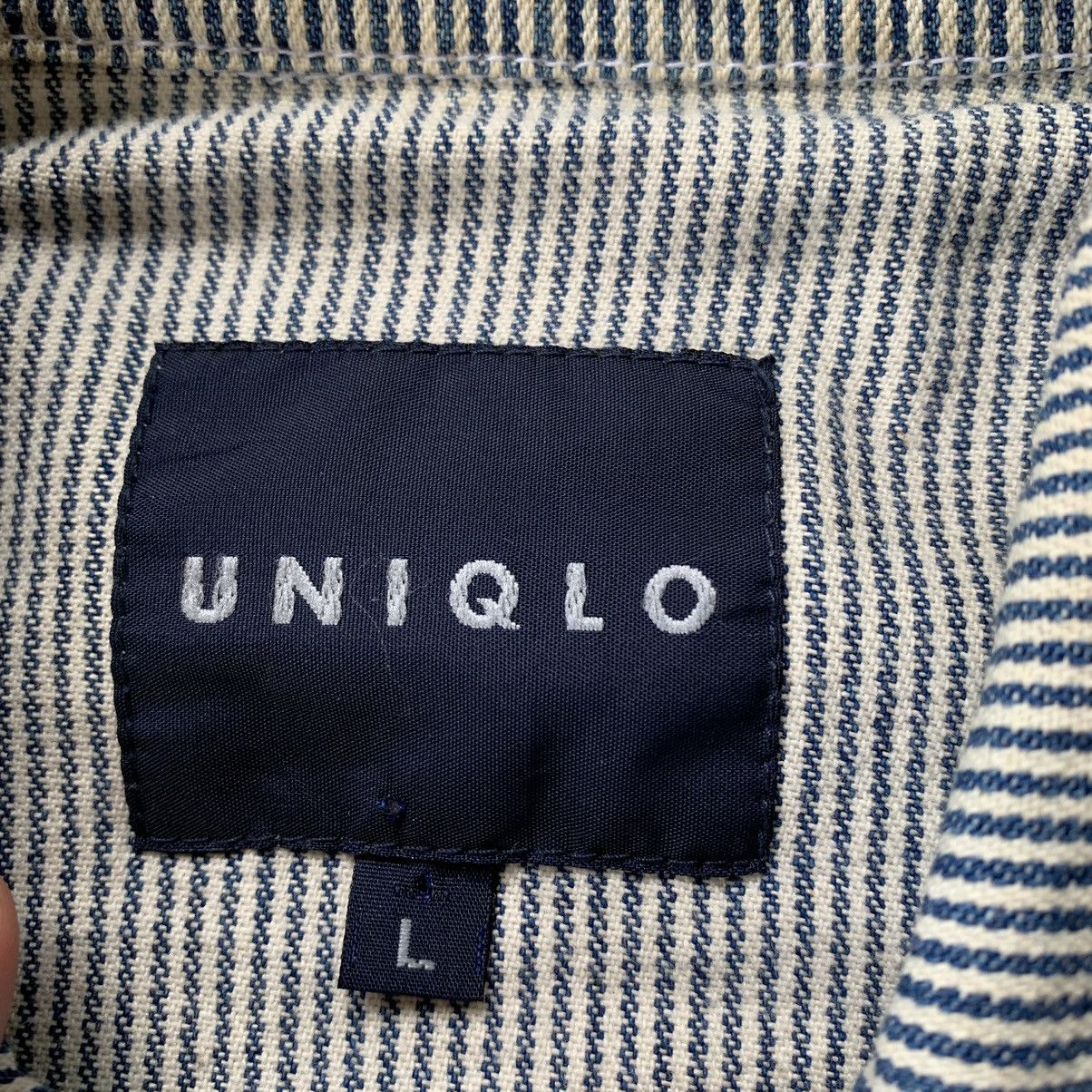 Japanese Brand × Uniqlo × Vintage Uniqlo striped light jacket workwear workers style jacket Size US L / EU 52-54 / 3 - 9 Thumbnail