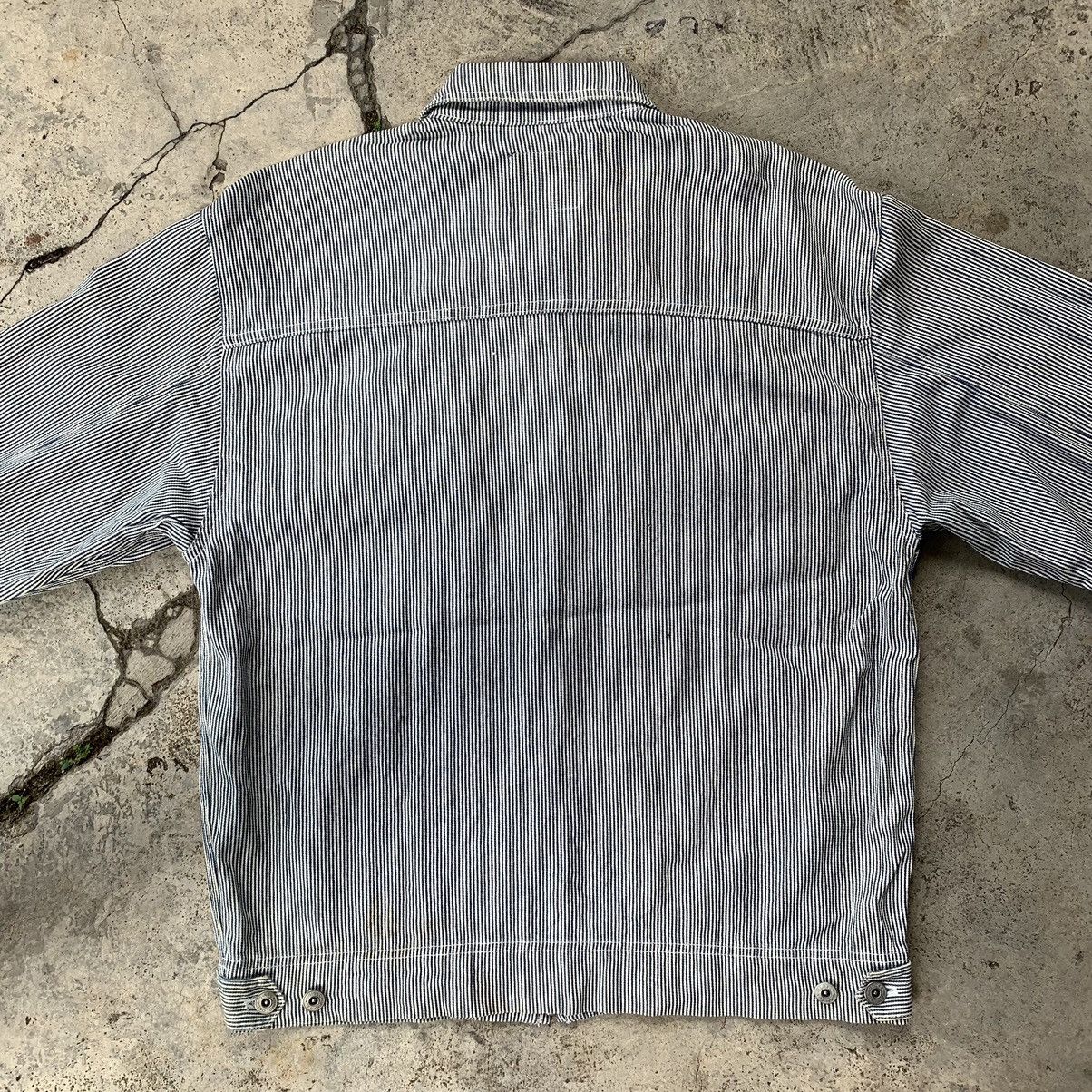 Japanese Brand × Uniqlo × Vintage Uniqlo striped light jacket workwear workers style jacket Size US L / EU 52-54 / 3 - 11 Thumbnail
