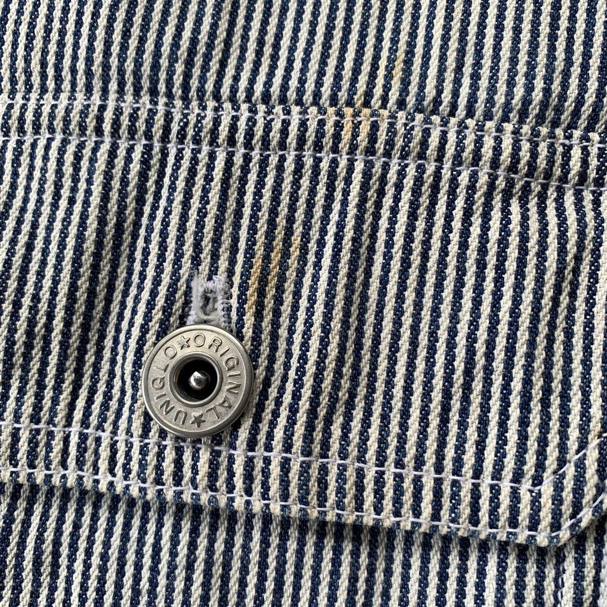 Japanese Brand × Uniqlo × Vintage Uniqlo striped light jacket workwear workers style jacket Size US L / EU 52-54 / 3 - 8 Thumbnail