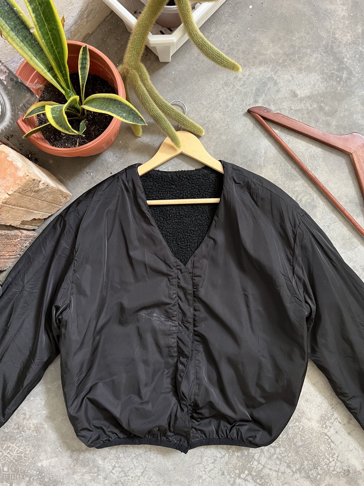 Japanese Brand VINTAGE🔥 Deep Pile Sherpa Riversible Snap Button Cardigan Size US L / EU 52-54 / 3 - 8 Thumbnail