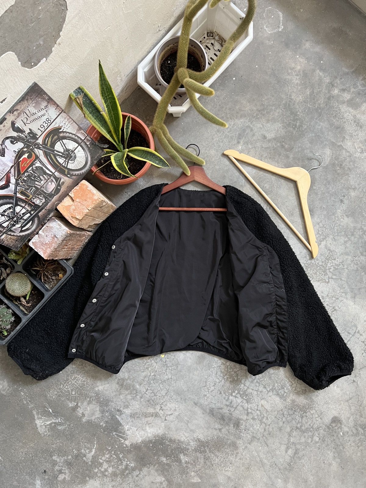 Japanese Brand VINTAGE🔥 Deep Pile Sherpa Riversible Snap Button Cardigan Size US L / EU 52-54 / 3 - 10 Thumbnail