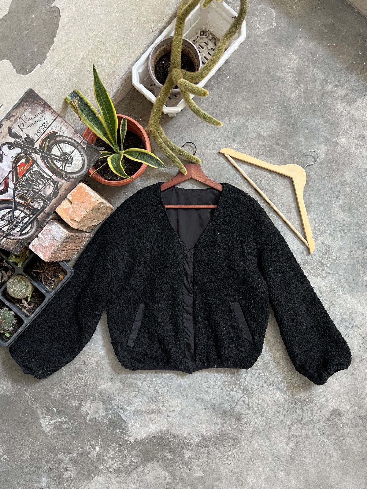 Japanese Brand VINTAGE🔥 Deep Pile Sherpa Riversible Snap Button Cardigan Size US L / EU 52-54 / 3 - 1 Thumbnail