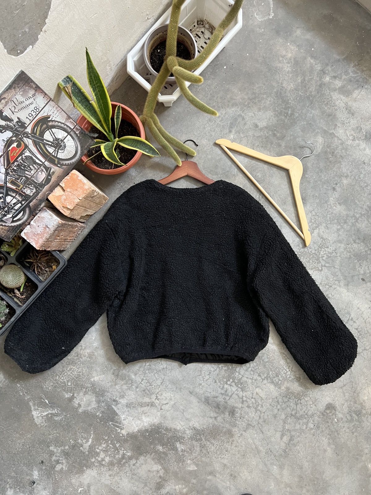Japanese Brand VINTAGE🔥 Deep Pile Sherpa Riversible Snap Button Cardigan Size US L / EU 52-54 / 3 - 4 Thumbnail