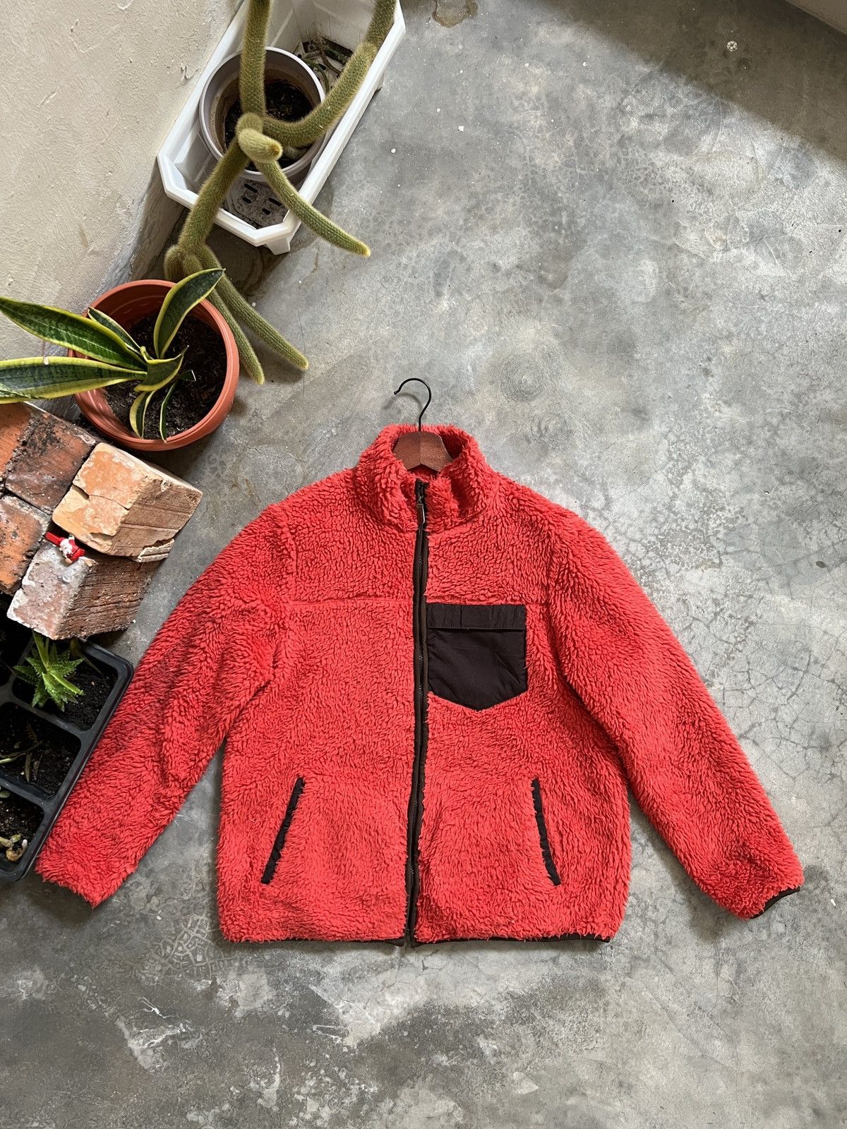 Vintage 🏴‍☠️ Topvalu Deep Pile Sherpa Jacket With Pocket