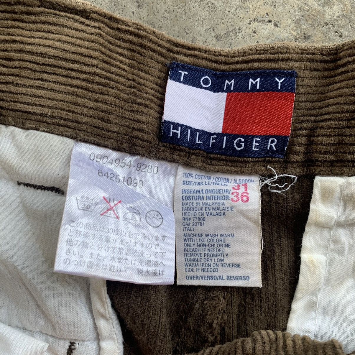 Tommy Hilfiger × Vintage Tommy Hilfiger vintage 90s coundroy jeans Size US 31 - 4 Thumbnail