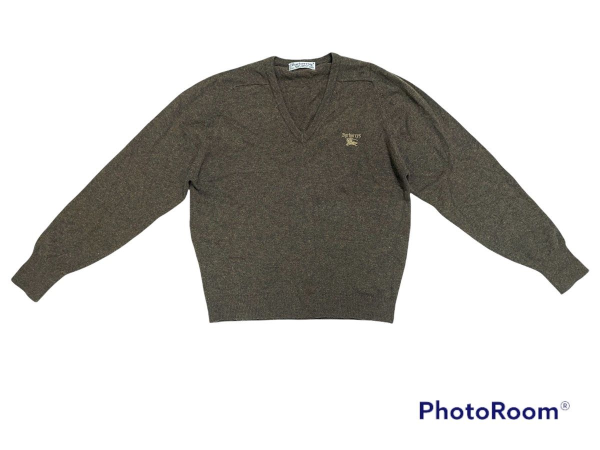 Burberry × Vintage Vintage Burberry Sweatshirt Collar-V Size US L / EU 52-54 / 3 - 1 Thumbnail
