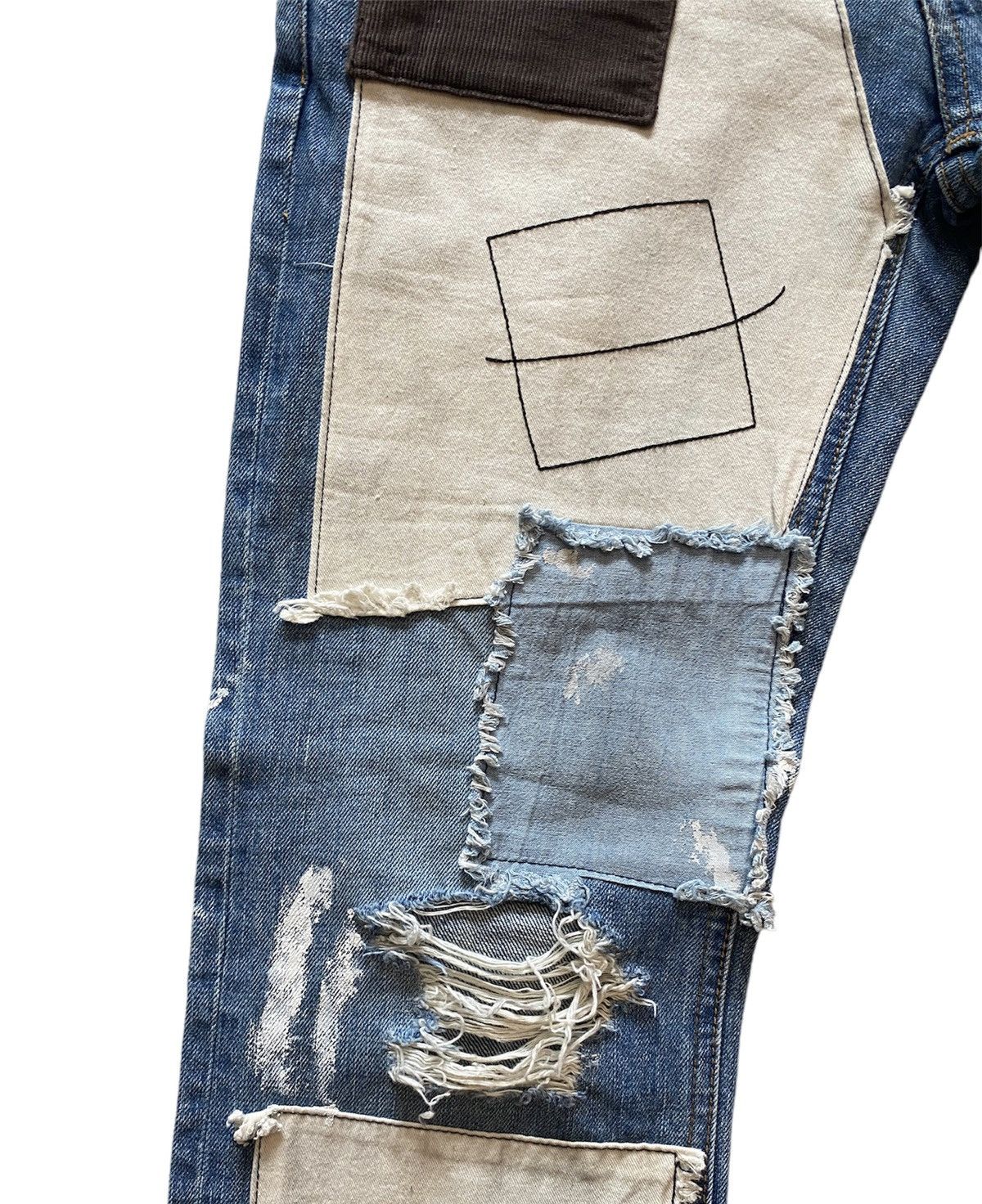 Designer × Japanese Brand Bonds&Peace patchwork denim Size US 30 / EU 46 - 3 Thumbnail