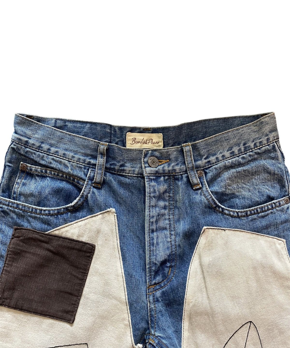 Designer × Japanese Brand Bonds&Peace patchwork denim Size US 30 / EU 46 - 2 Thumbnail
