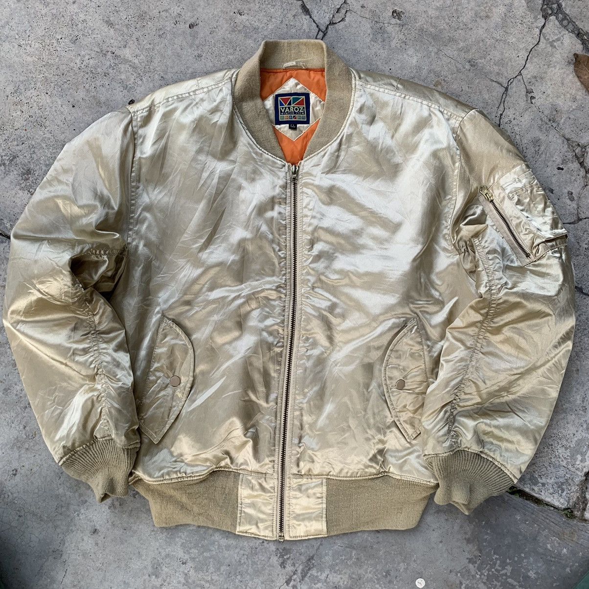 Japanese Brand Bomber jacket Varoz vintage Size US XL / EU 56 / 4 - 1 Thumbnail