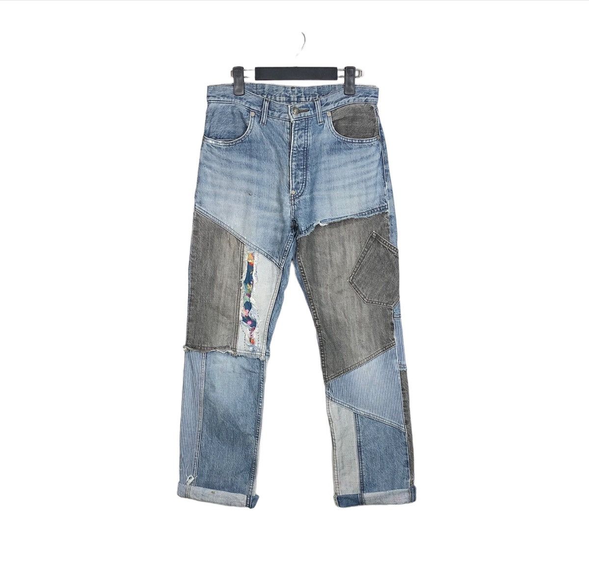 PPFM PPFM Archive Patchwork Japanese Denim Jeans Grunge Vintave Size US 32 / EU 48 - 1 Thumbnail