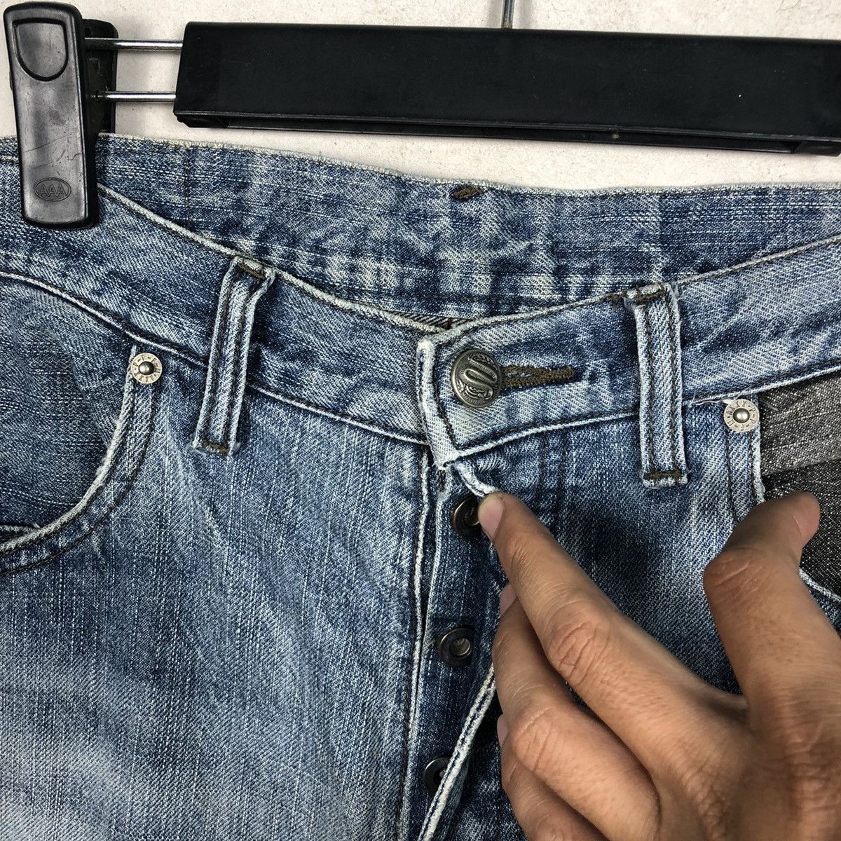 PPFM PPFM Archive Patchwork Japanese Denim Jeans Grunge Vintave Size US 32 / EU 48 - 9 Thumbnail