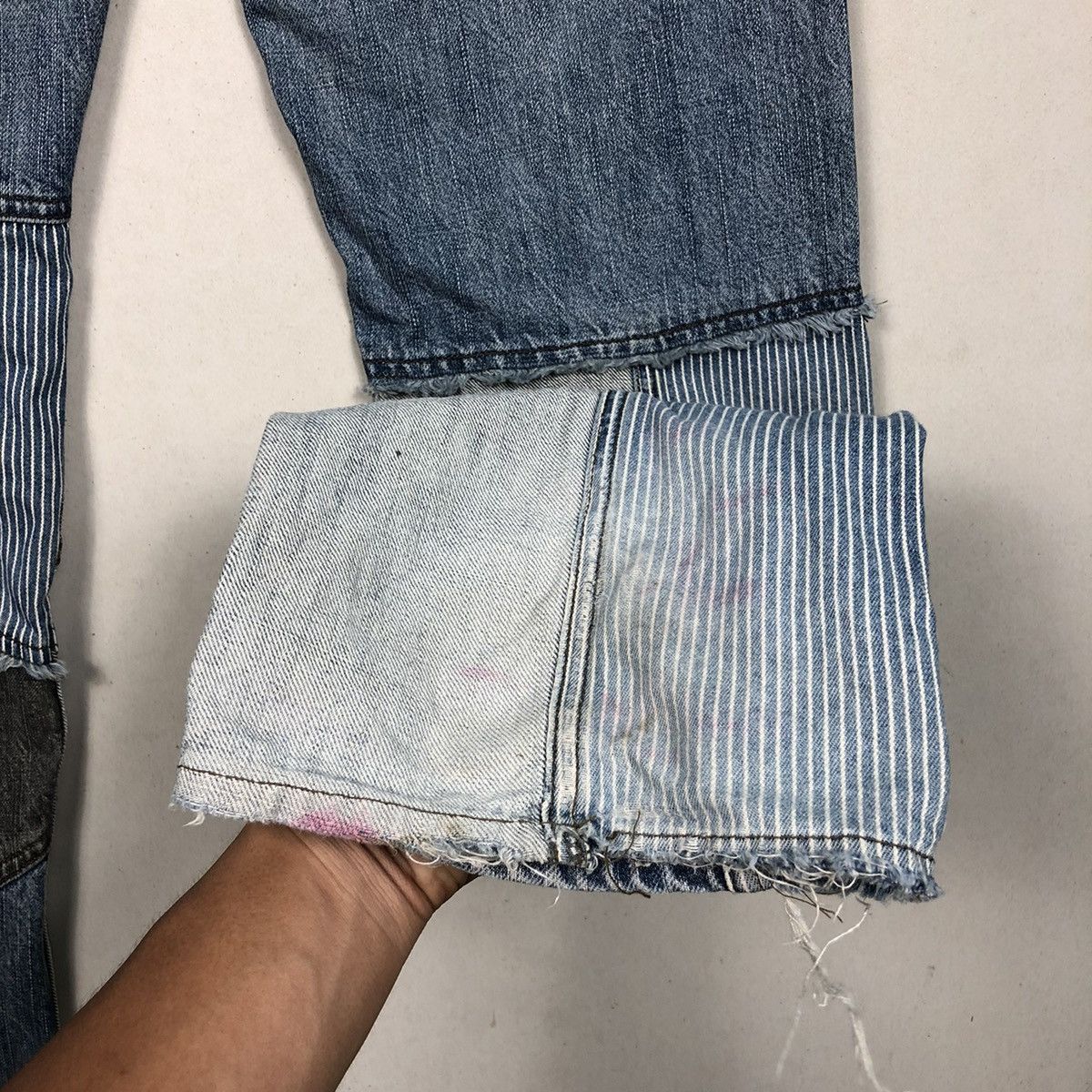 PPFM PPFM Archive Patchwork Japanese Denim Jeans Grunge Vintave Size US 32 / EU 48 - 7 Thumbnail