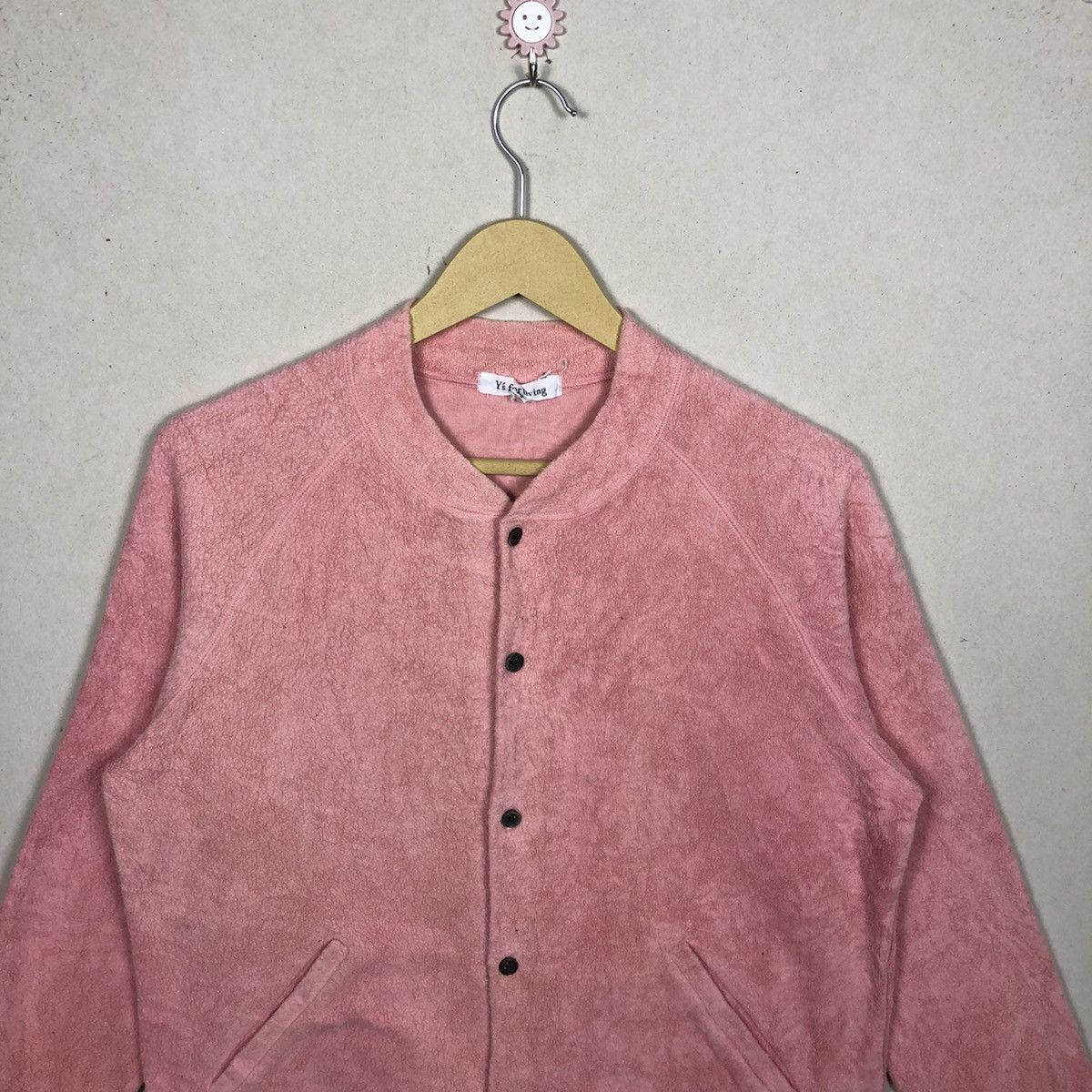 Yohji Yamamoto Yohji Yamamoto Y’s Button’s Up Pink Sweatshirt Jacket Size M / US 6-8 / IT 42-44 - 3 Thumbnail