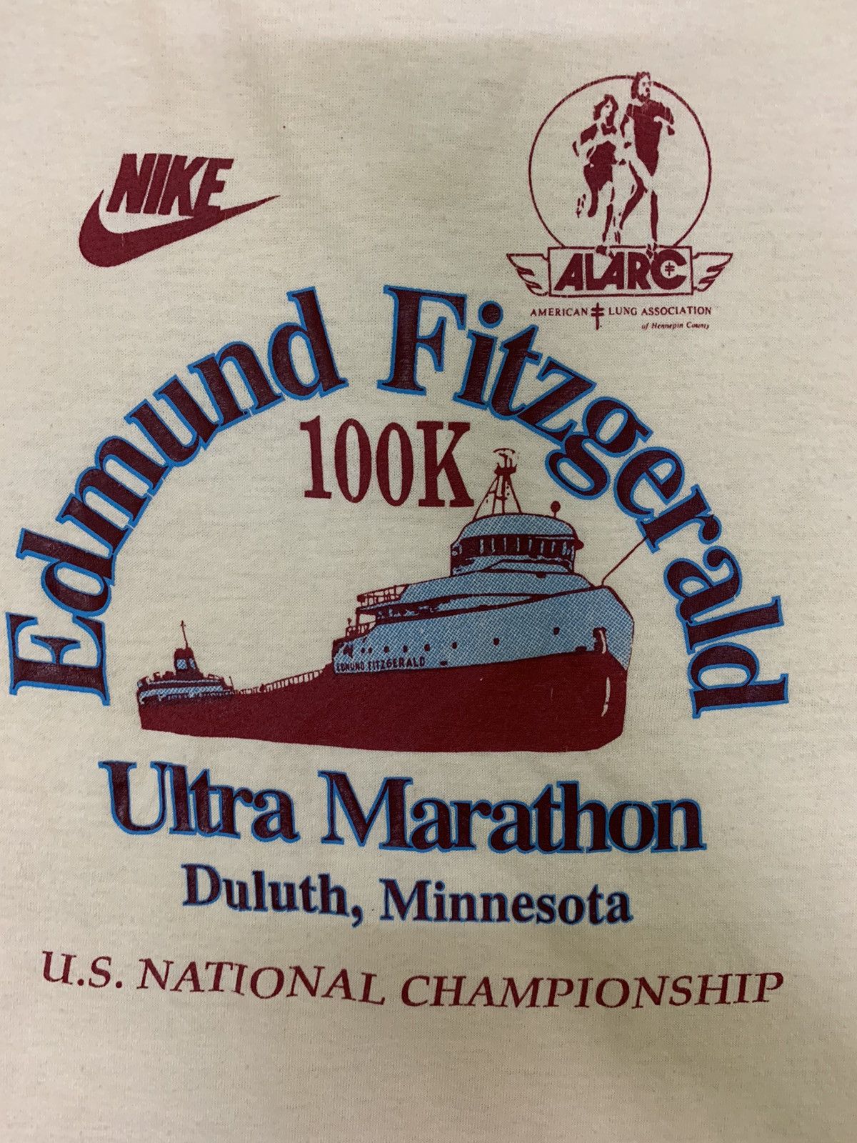Nike × Vintage Nike vintage Edmund Fitzgerald 100k ultra marathon 80s Size US S / EU 44-46 / 1 - 3 Thumbnail