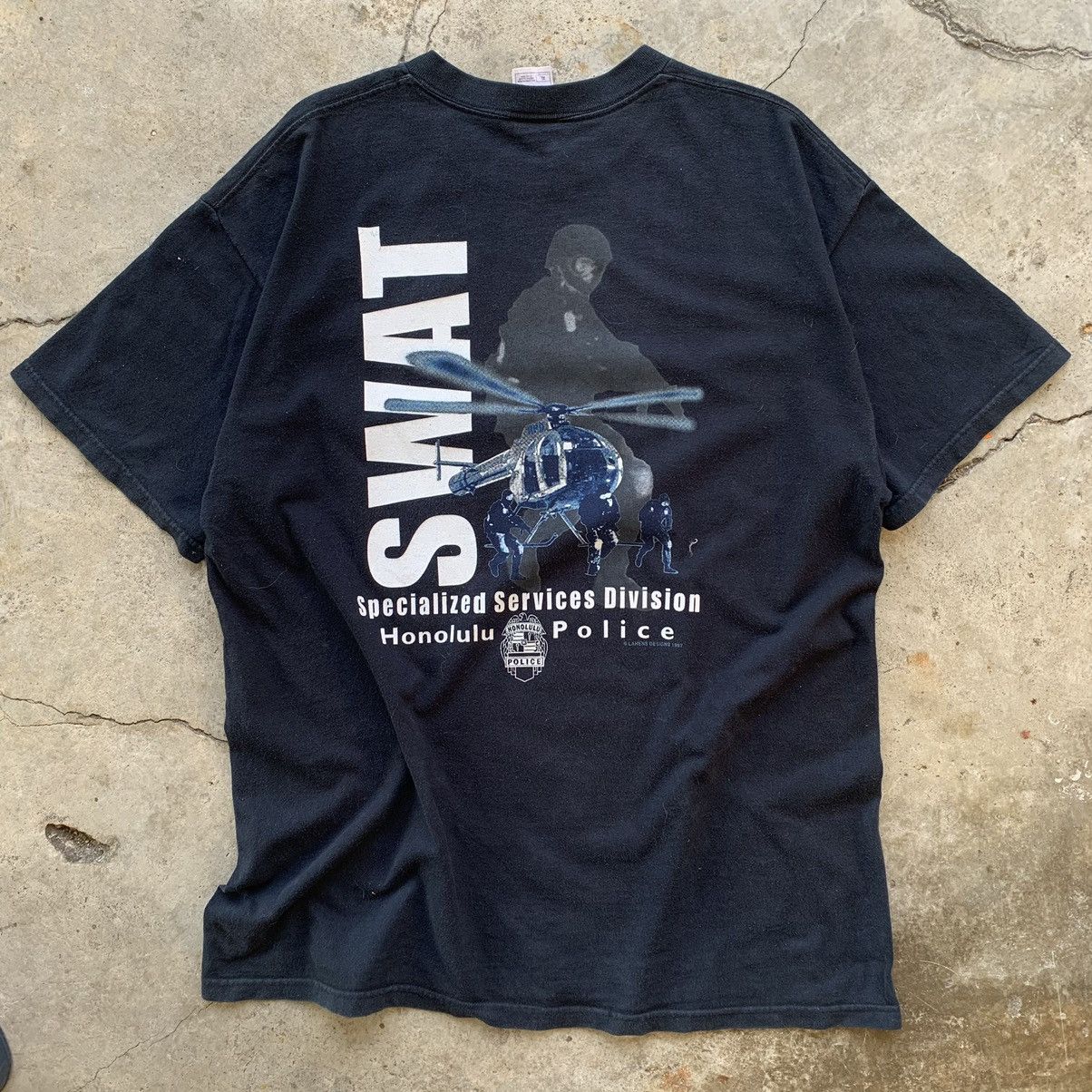 Vintage Honolulu police SWAT vintage 90s Size US XL / EU 56 / 4 - 4 Thumbnail