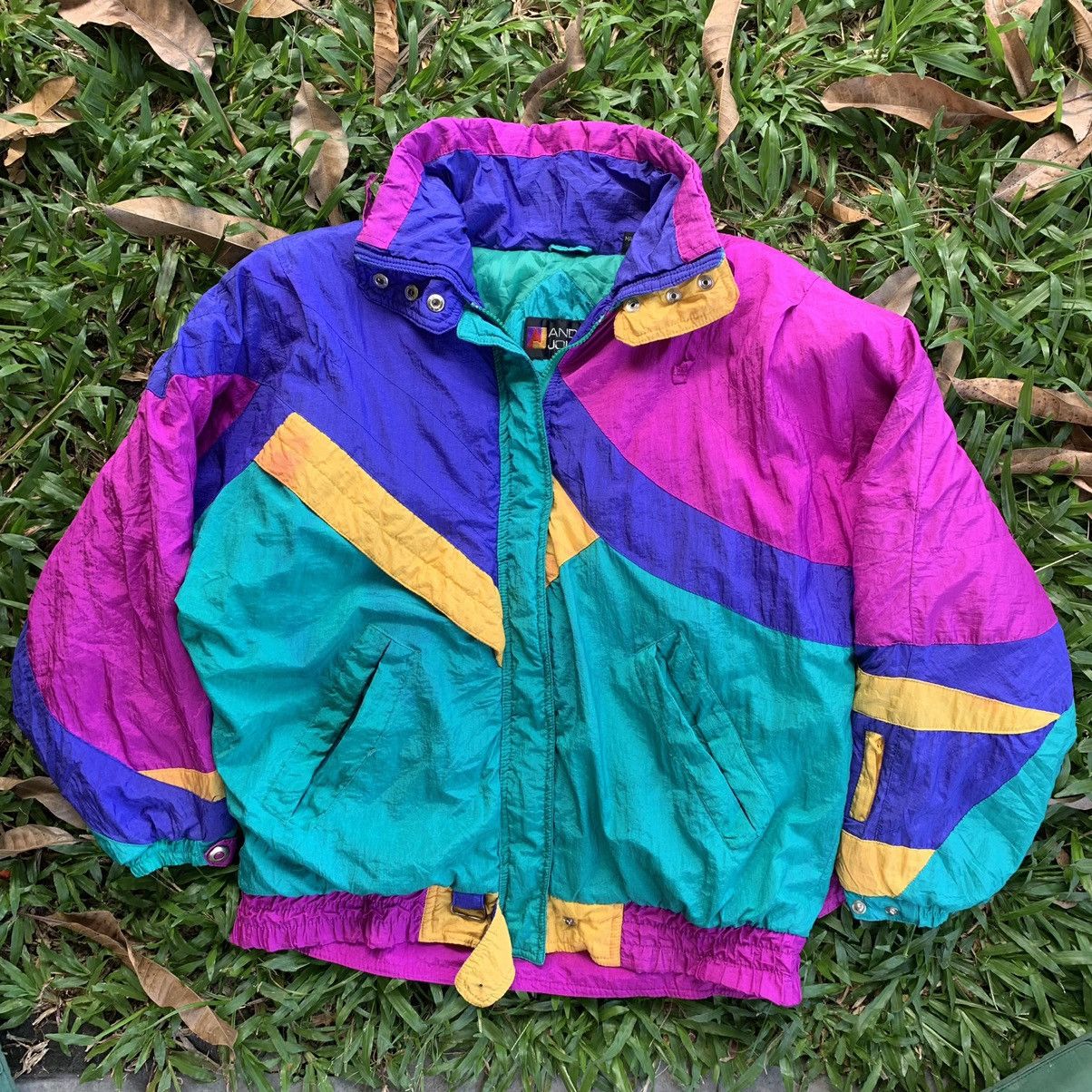 Vintage Andy Johns Color Block Windbreaker outlet Jacket