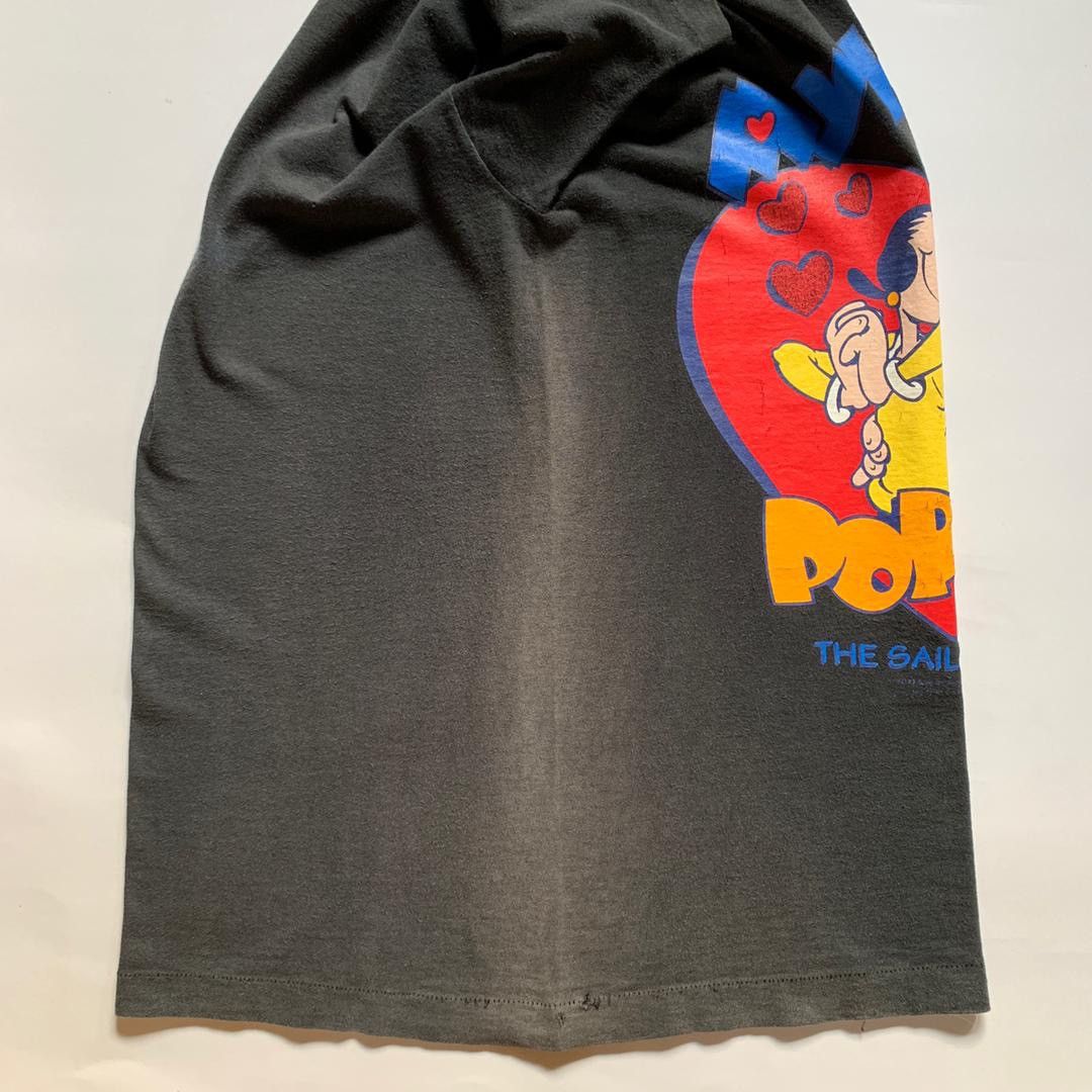 Fruit Of The Loom Popeye vintage 90s black tshirt tee Size US M / EU 48-50 / 2 - 23 Thumbnail