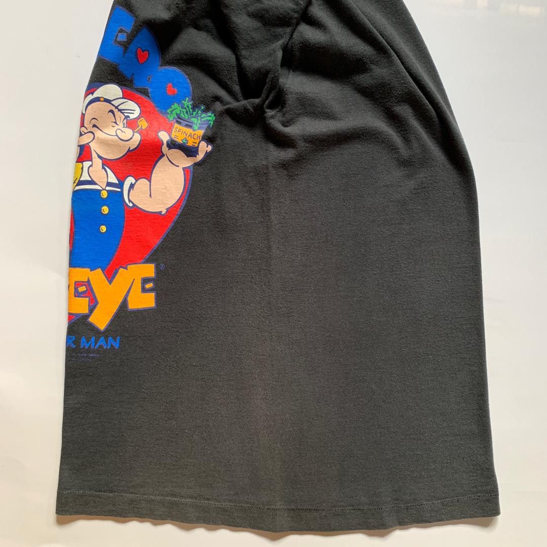 Fruit Of The Loom Popeye vintage 90s black tshirt tee Size US M / EU 48-50 / 2 - 20 Thumbnail