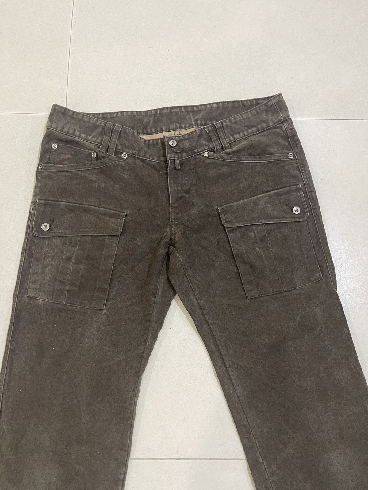 45rpm ❌SUMMER SALE❌ PANTS BY KENJI ITO PATCH POCKETS MOLE SKIN Size US 35 - 2 Thumbnail