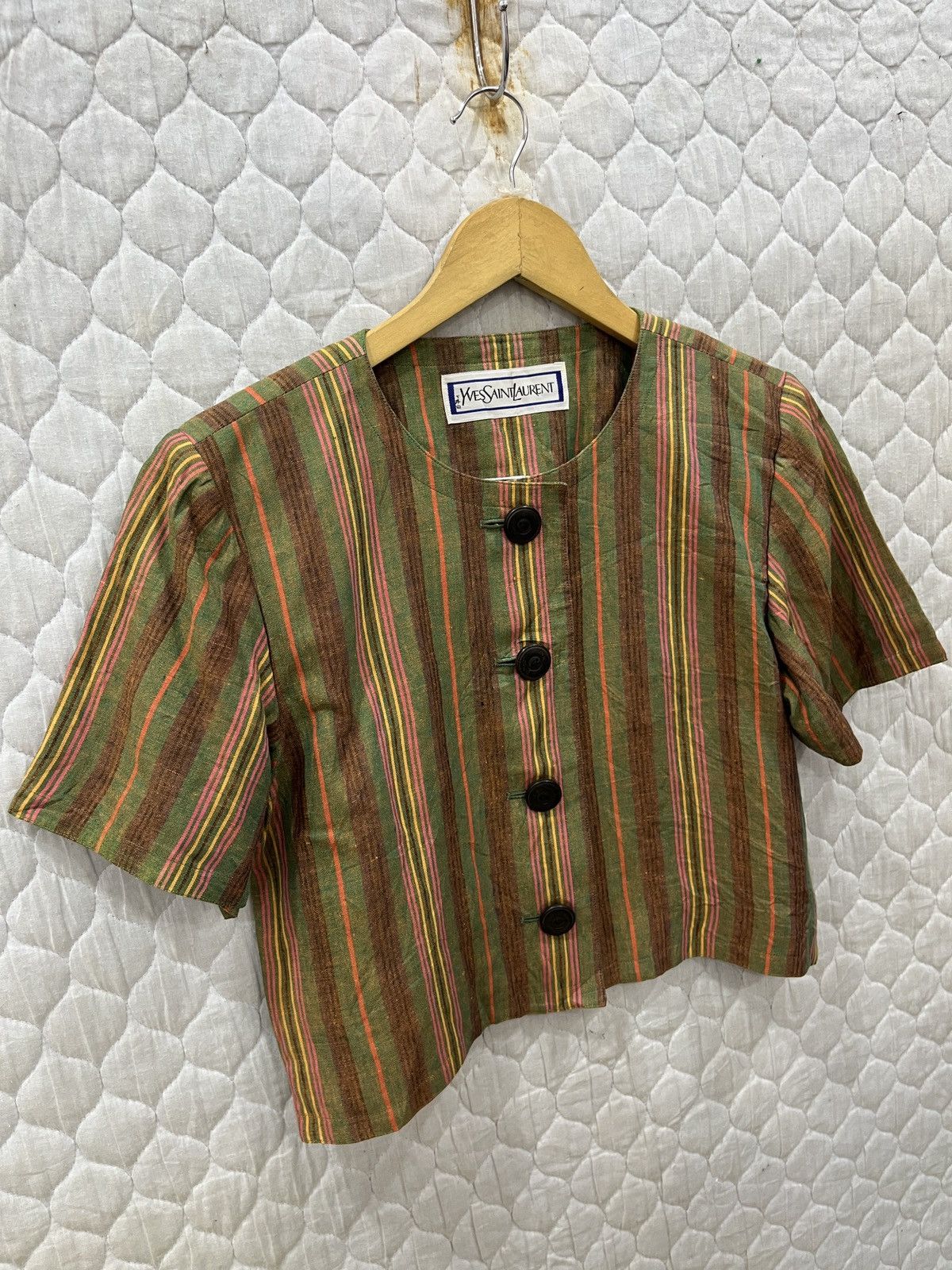 Designer × Yves Saint Laurent (Zzz). YVES SAINT LAURENT CROP TOP Size S / US 4 / IT 40 - 3 Thumbnail