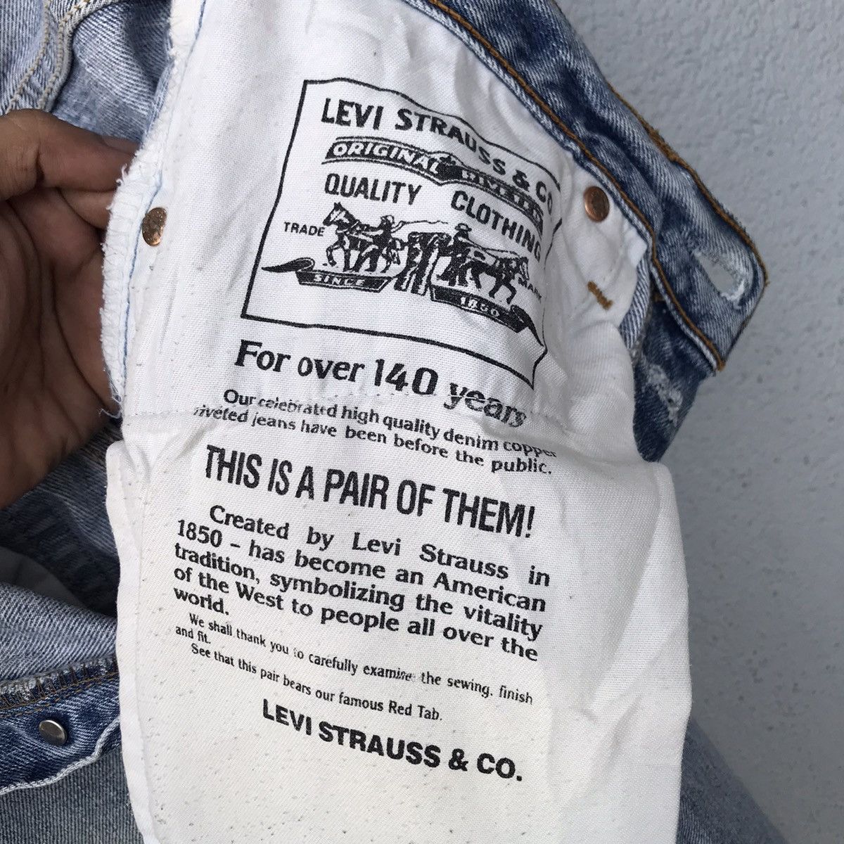 Levi's Vintage Levis 517 Denim Blue Wash Distressed Jeans Pants Size US 30 / EU 46 - 13 Thumbnail