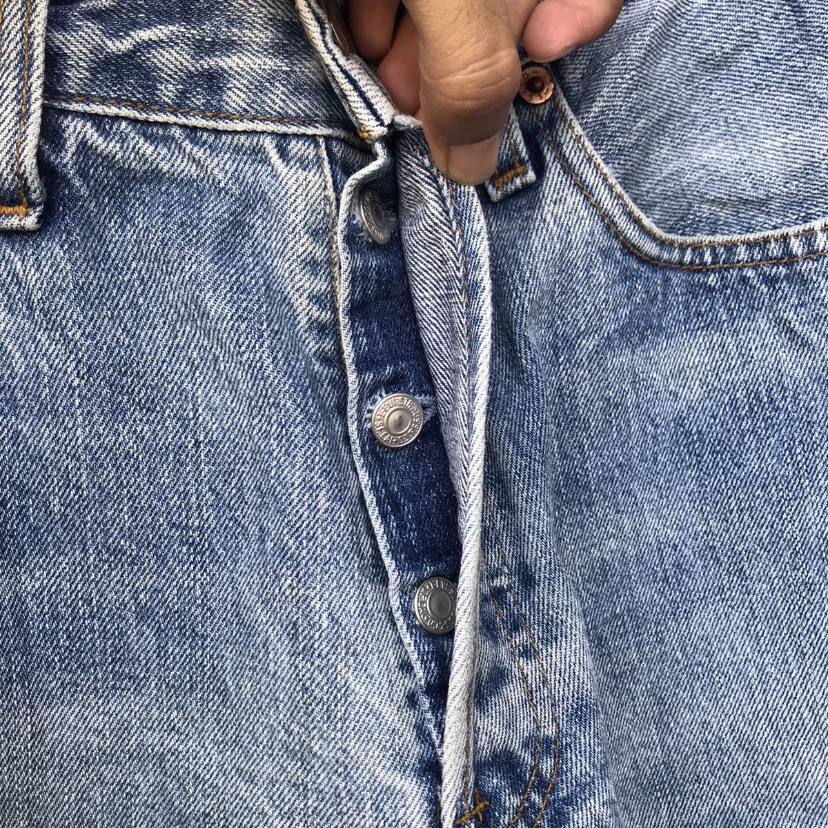 Levi's Vintage Levis 517 Denim Blue Wash Distressed Jeans Pants Size US 30 / EU 46 - 10 Thumbnail