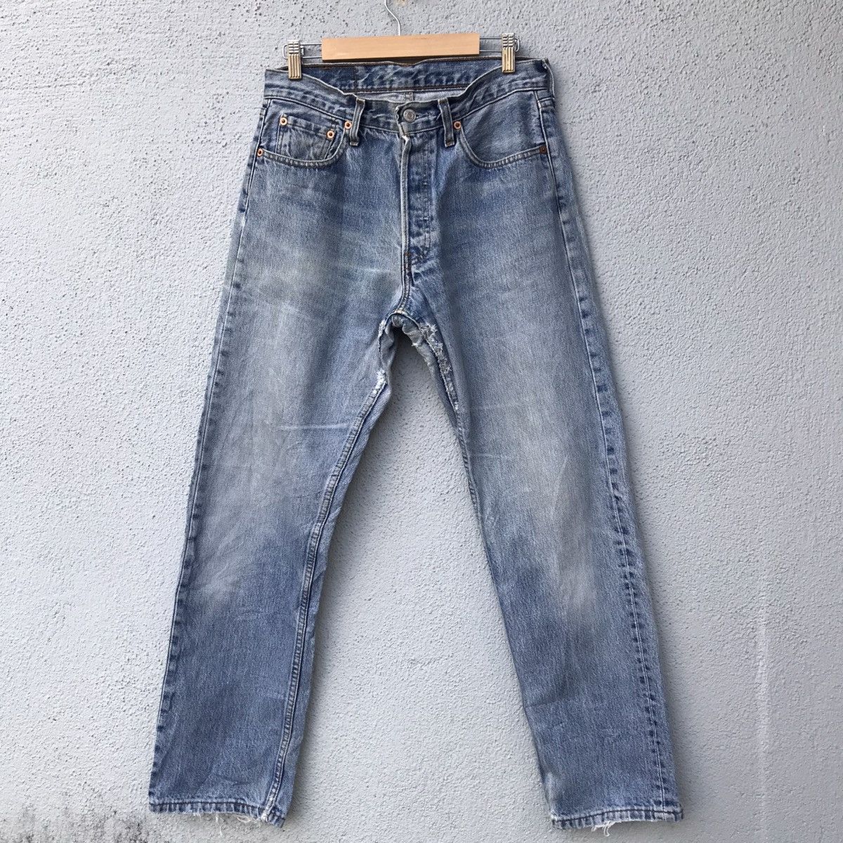 Levi's Vintage Levis 517 Denim Blue Wash Distressed Jeans Pants Size US 30 / EU 46 - 1 Thumbnail