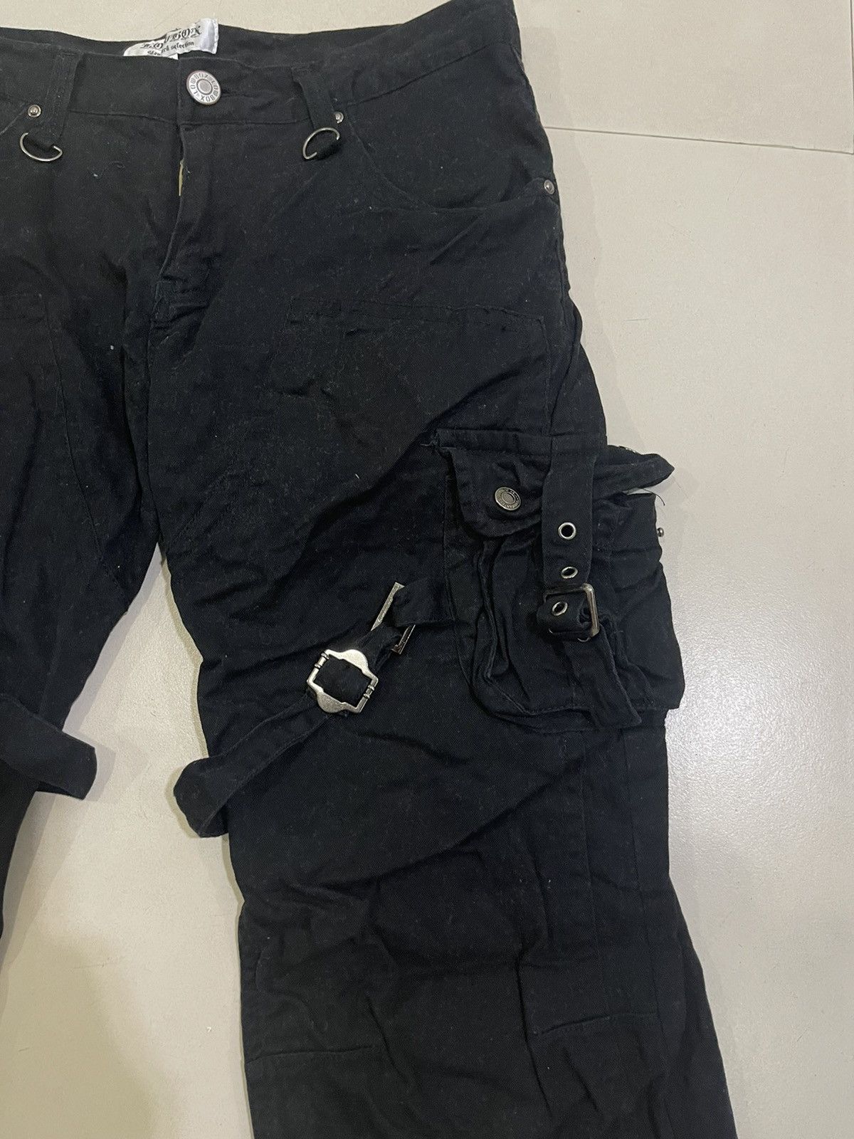 Japanese Brand ANARCHY BLACK BONDAGE LOW RISE PUNK STYLE SEDITIONARIES Size US 32 / EU 48 - 1 Thumbnail