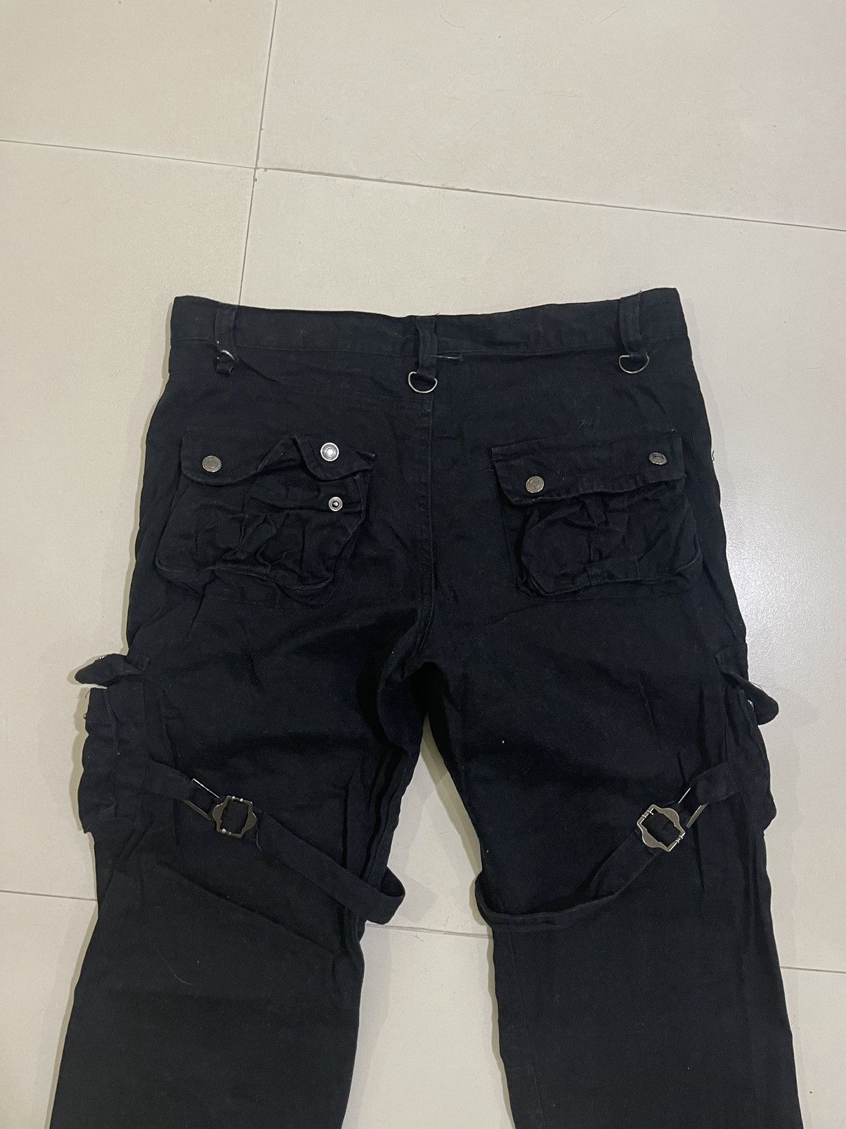 Japanese Brand ANARCHY BLACK BONDAGE LOW RISE PUNK STYLE SEDITIONARIES Size US 32 / EU 48 - 6 Thumbnail
