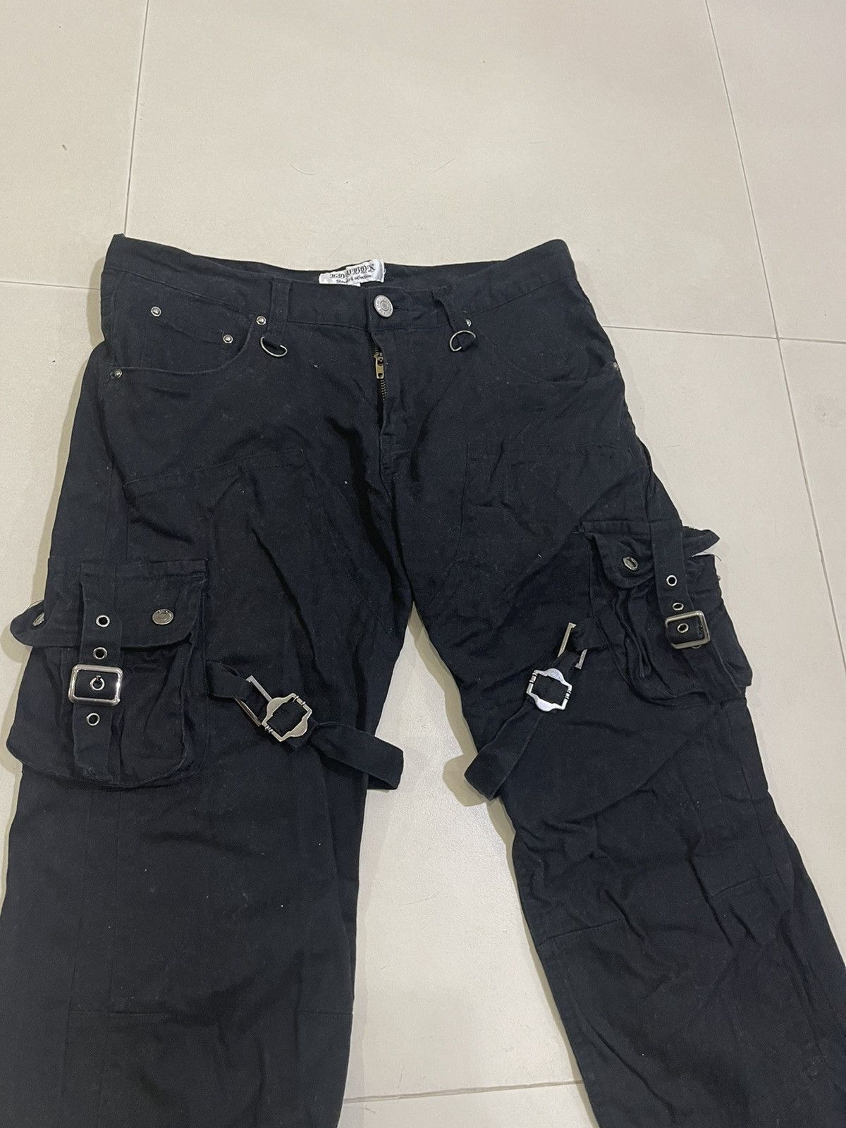 Japanese Brand ANARCHY BLACK BONDAGE LOW RISE PUNK STYLE SEDITIONARIES Size US 32 / EU 48 - 3 Thumbnail